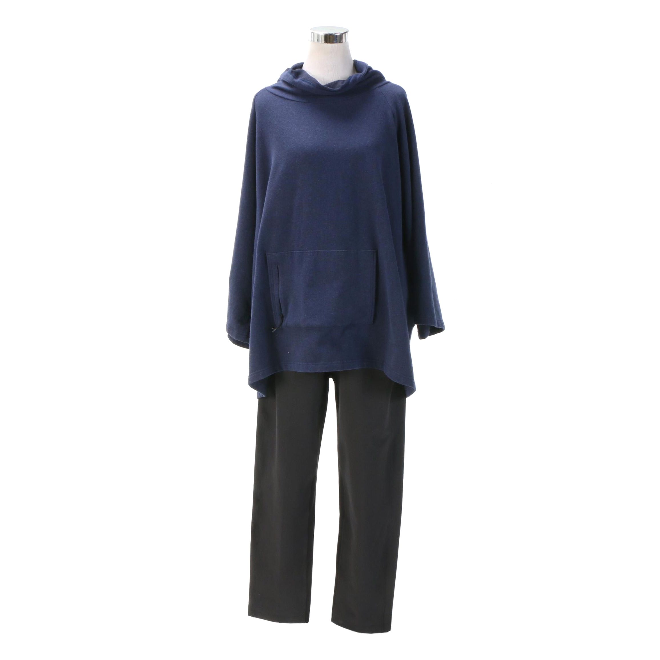 Lululemon Great Wall Pants and Lucy Activewear Blue Hoodie