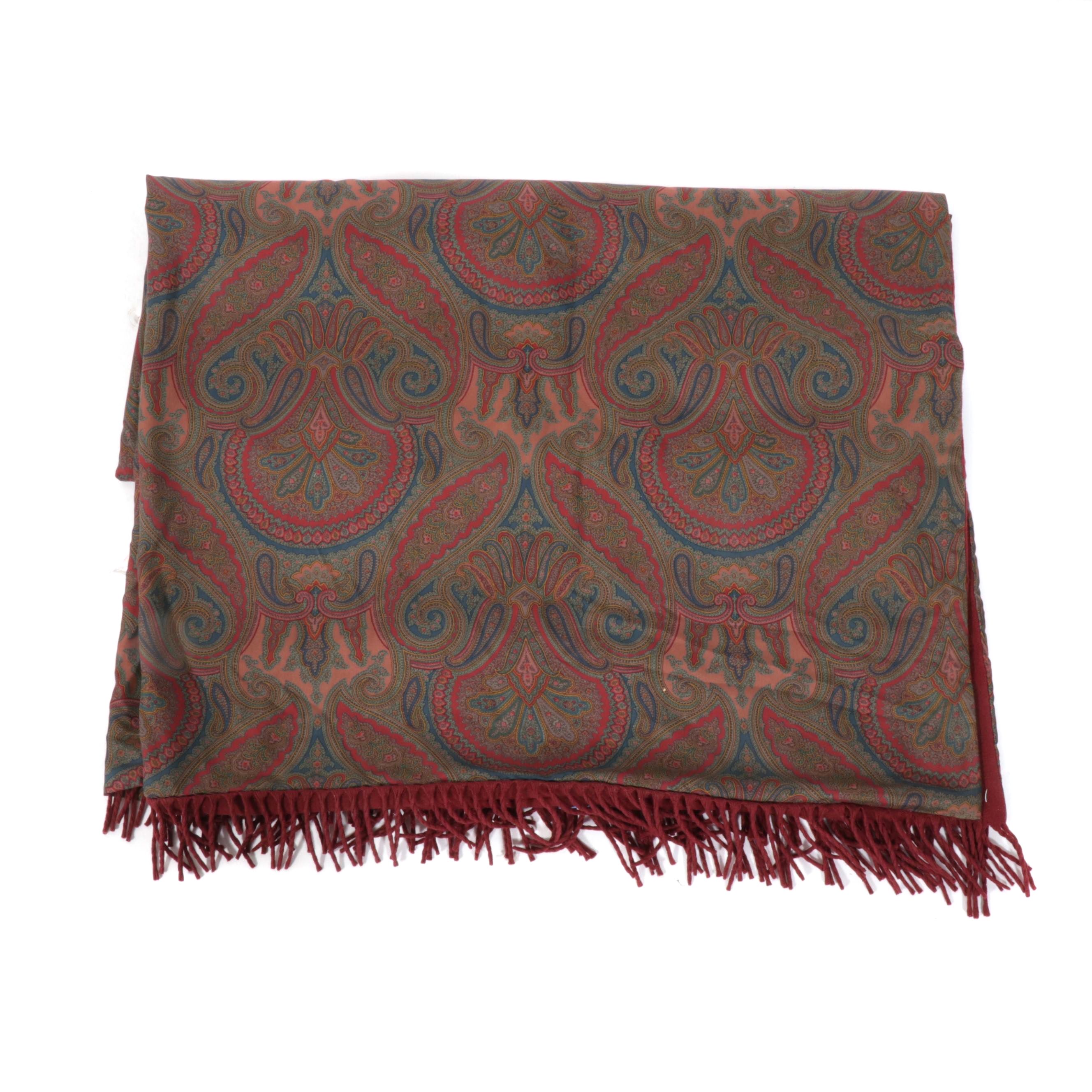 Etro Italian Silk Throw Blanket