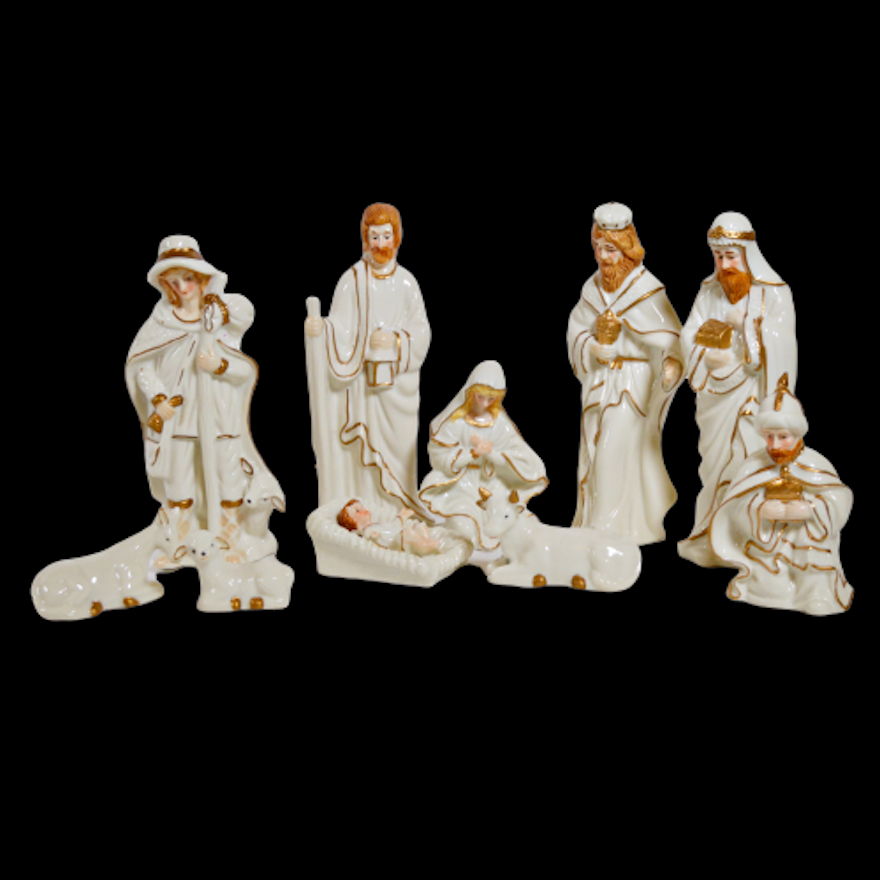 Nativity Scene Ceramic Figurines