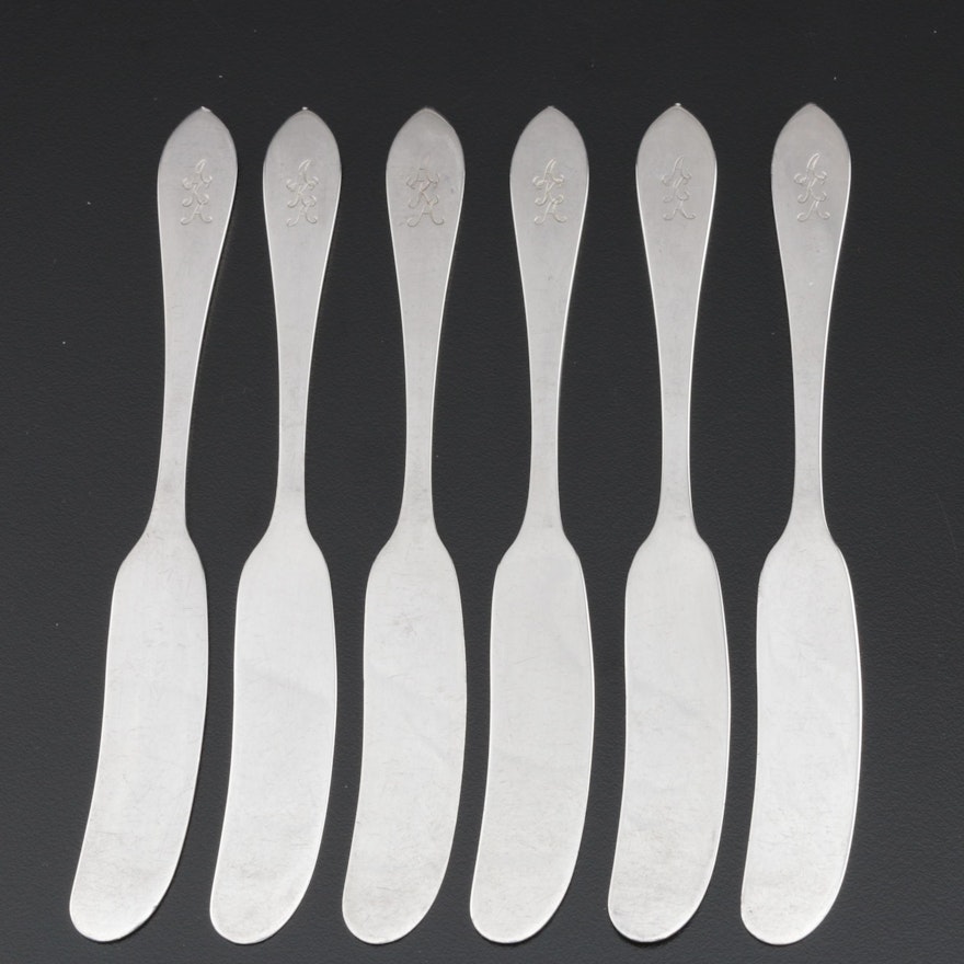 Tiffany & Co. "Faneuil" Sterling Silver Butter Spreaders, 1910–1947