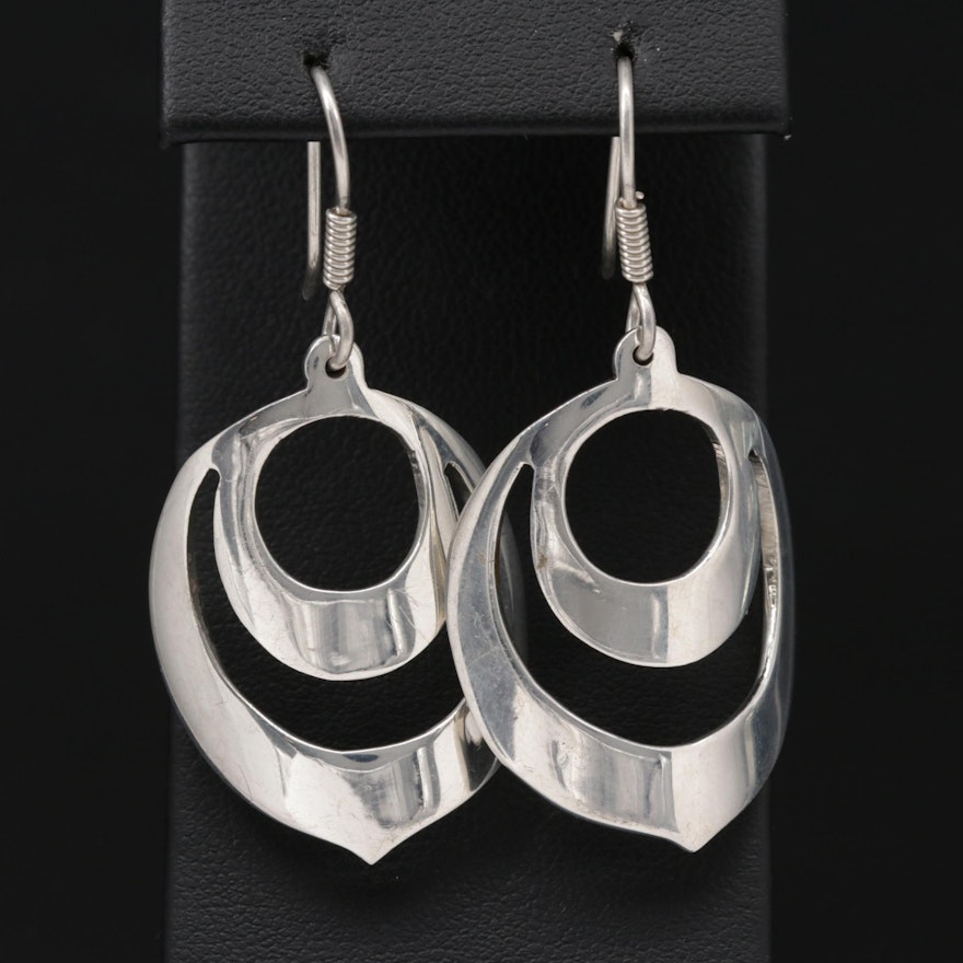 Mexican Sterling Silver Drop Earrings