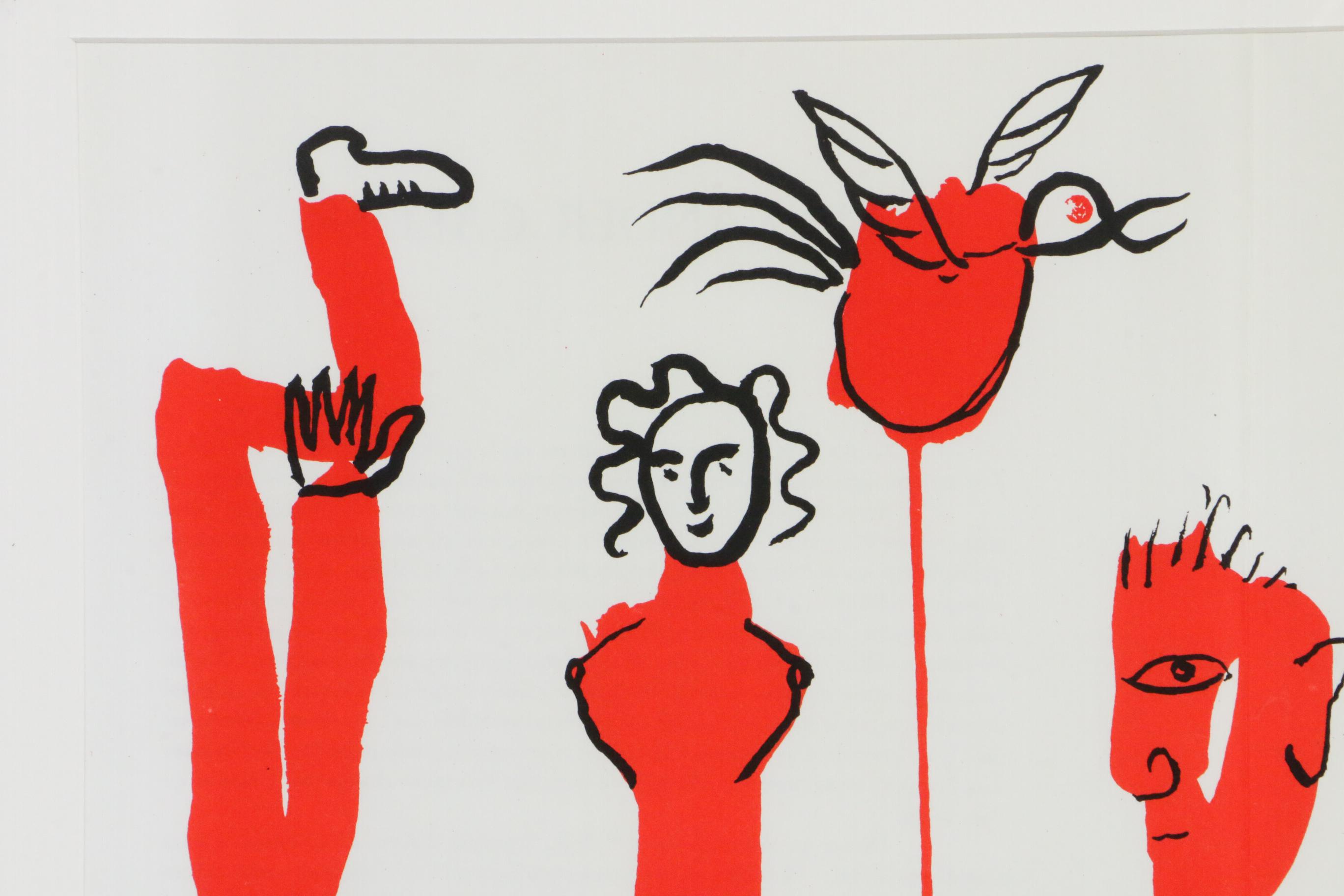 Alexander Calder Double-Page Color Lithograph for "Derrière le Miroir," 1966