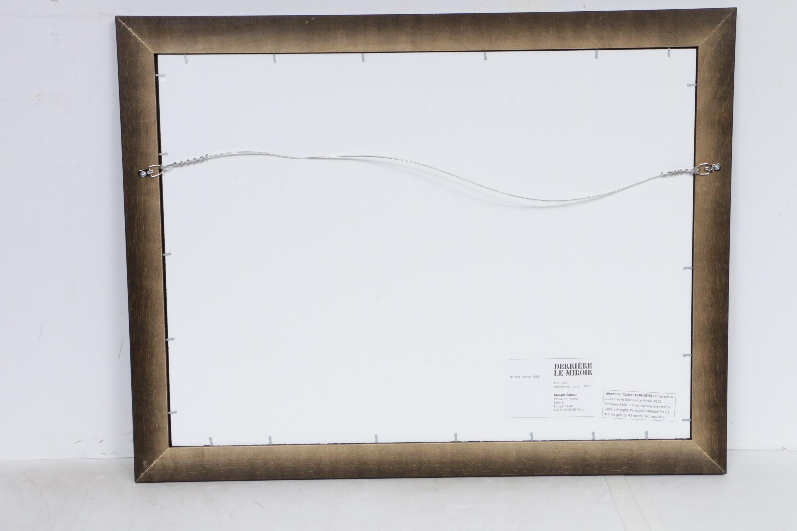 Alexander Calder Double-Page Color Lithograph for "Derrière le Miroir," 1966