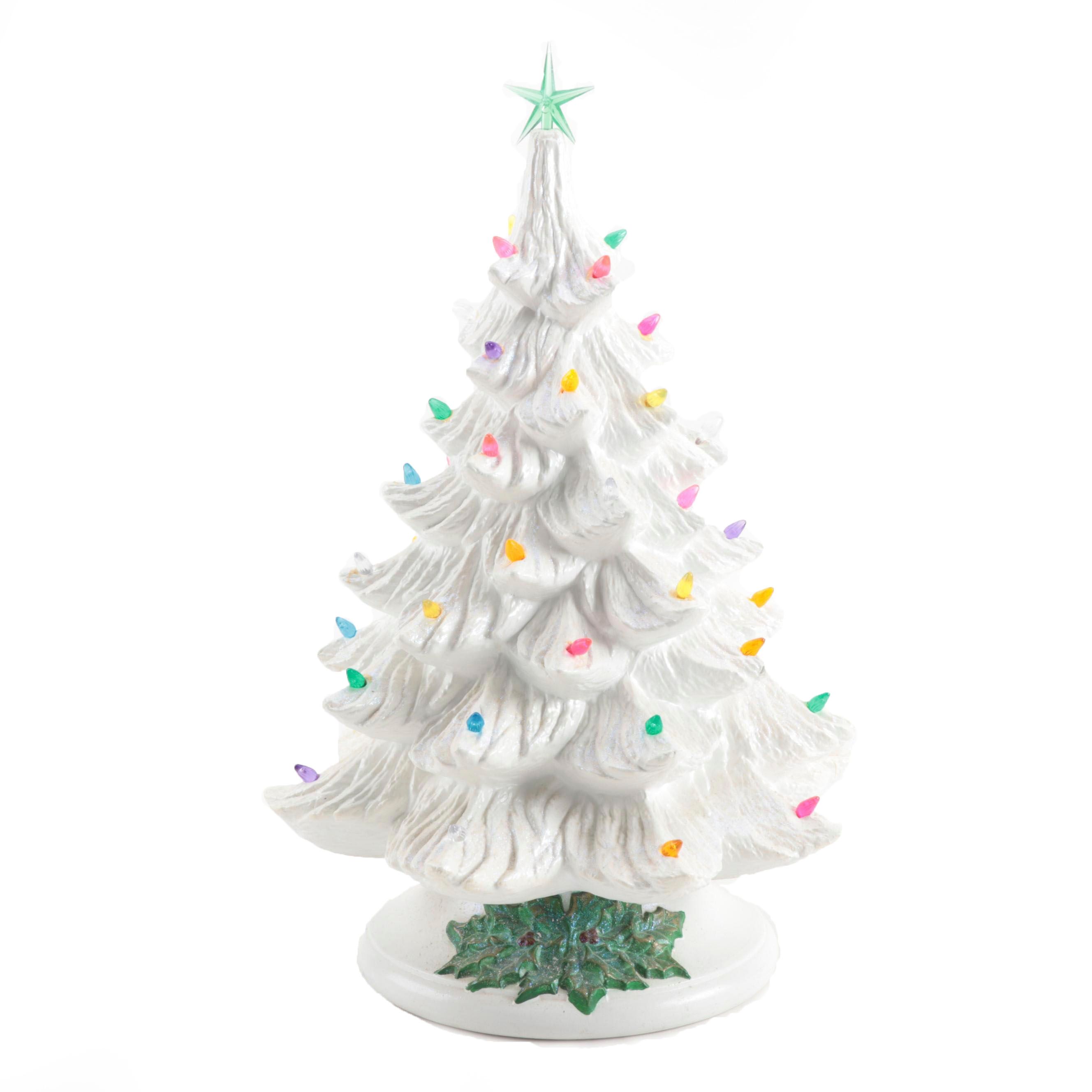 Illuminated Ceramic Christmas Tree Lamp, Mid to Late 20th Century