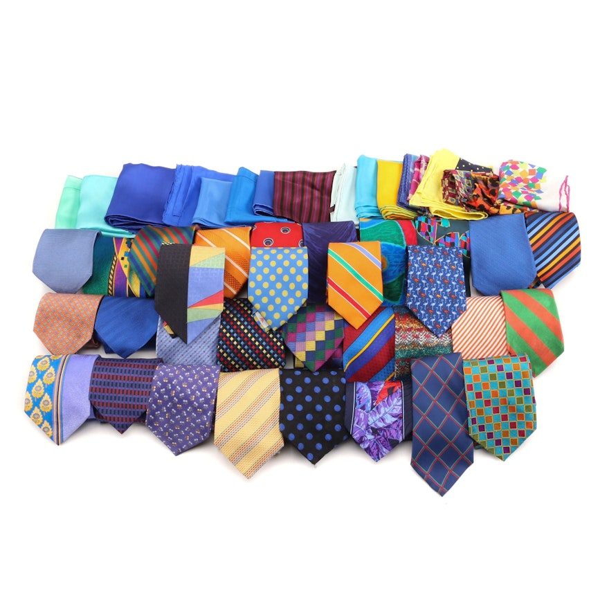 Missoni, Bally, Turnbull & Asser, Brioni with Other Neckties and Pocket Squares