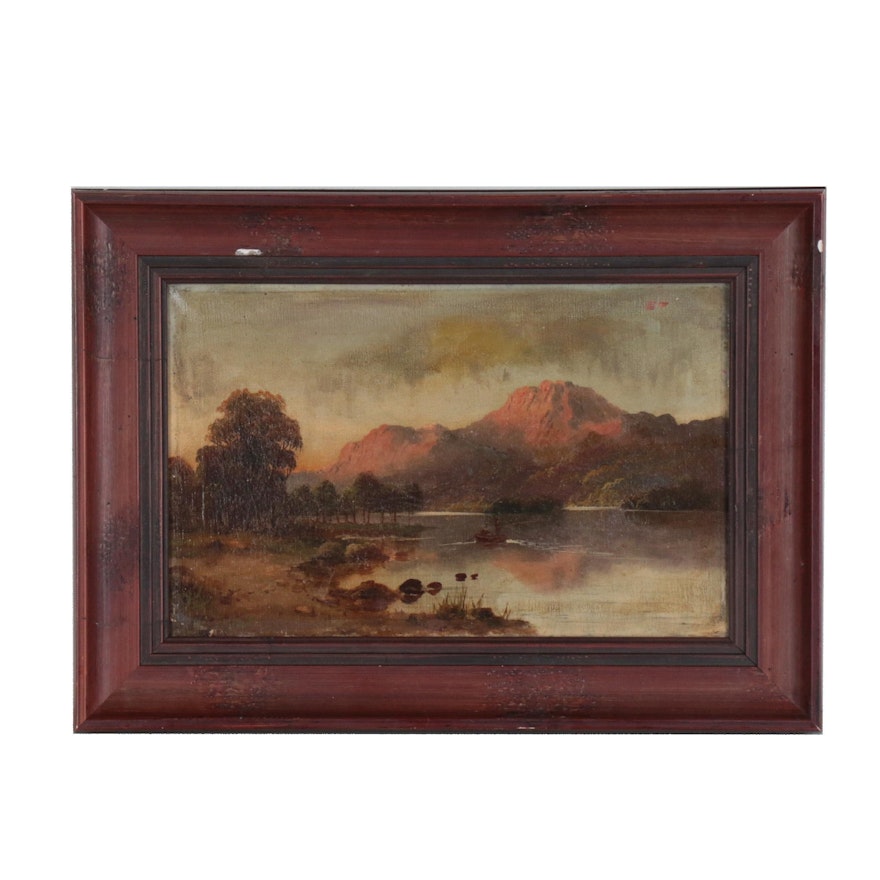 James Pitt Oil Painting "Loch Lommond", 1881