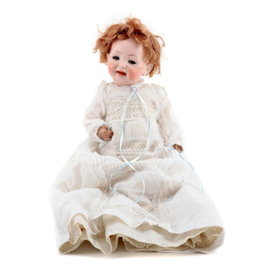 15" Hertel, Schwab & Co. Porcelain Baby Doll, Made in Germany, circa 1912