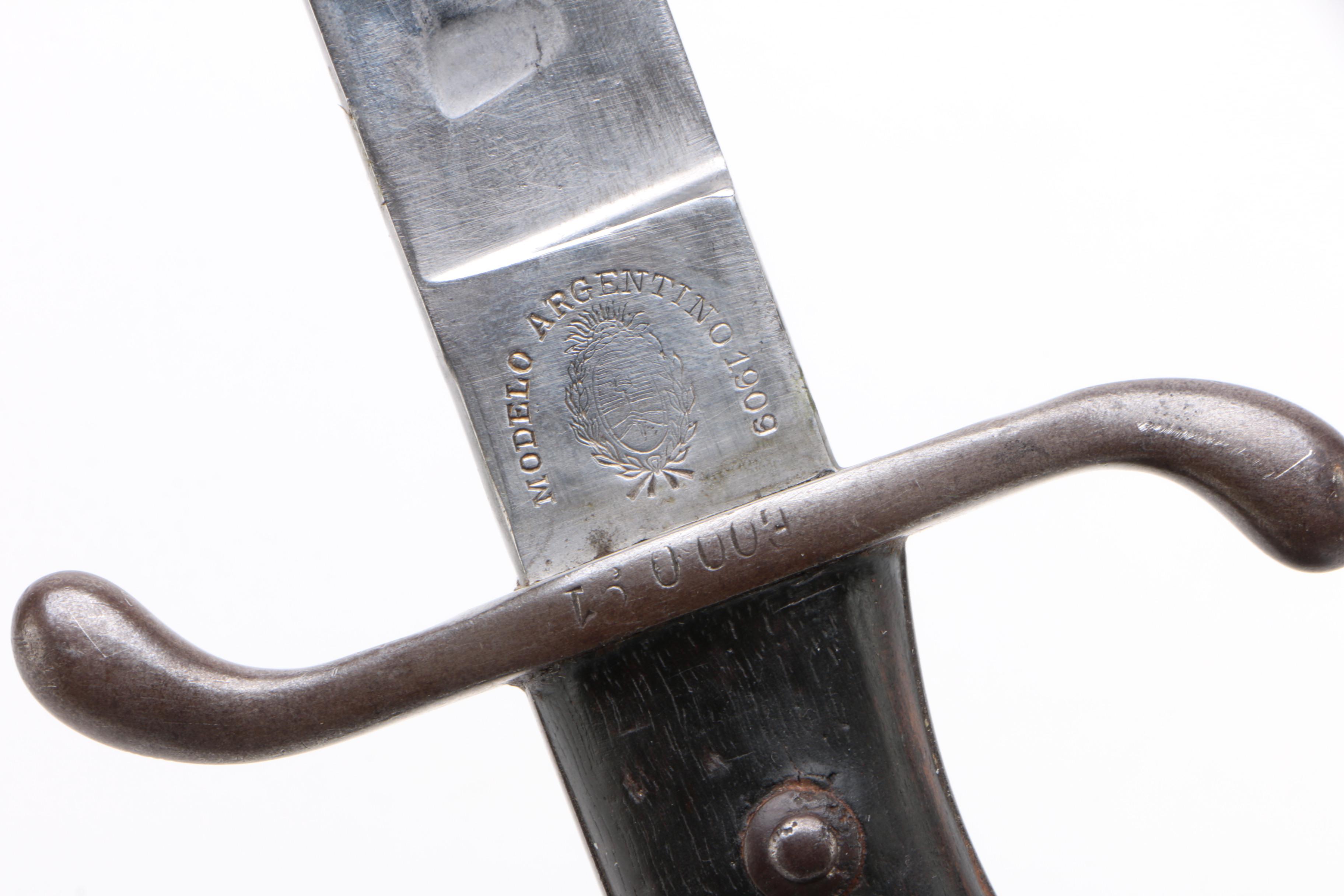 Argentine 1909 Bolo Machete Knife-Short Sword with Scabbard By Kirschbaum