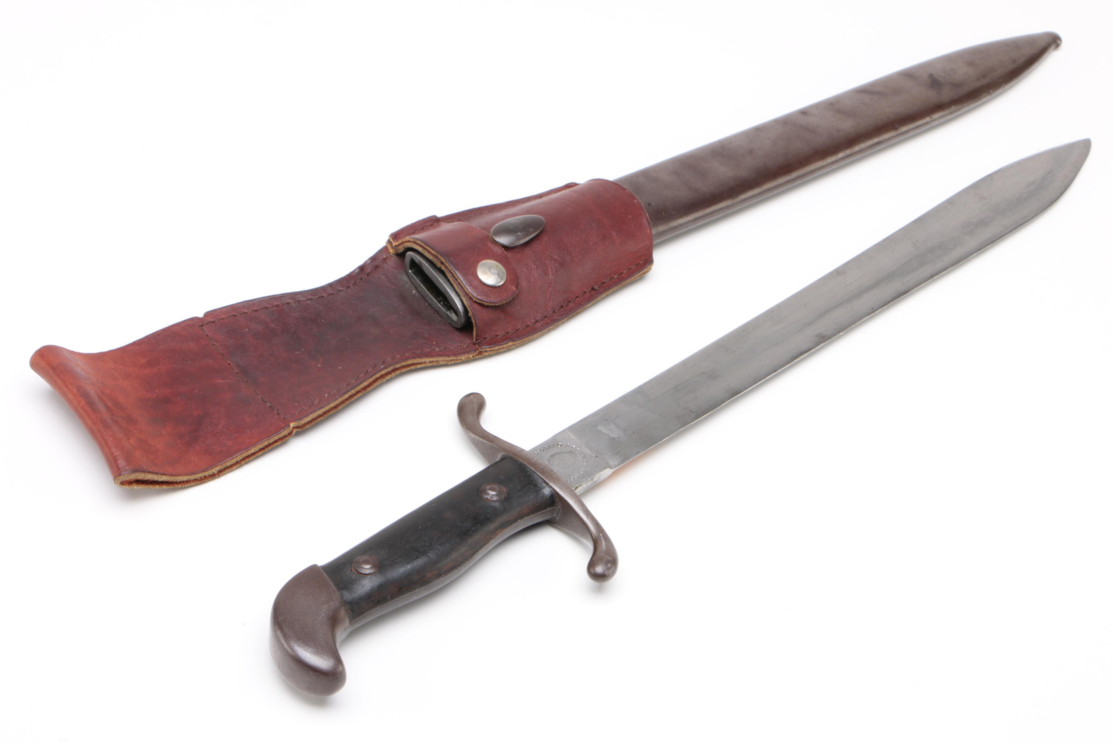 Argentine 1909 Bolo Machete Knife-Short Sword with Scabbard By Kirschbaum