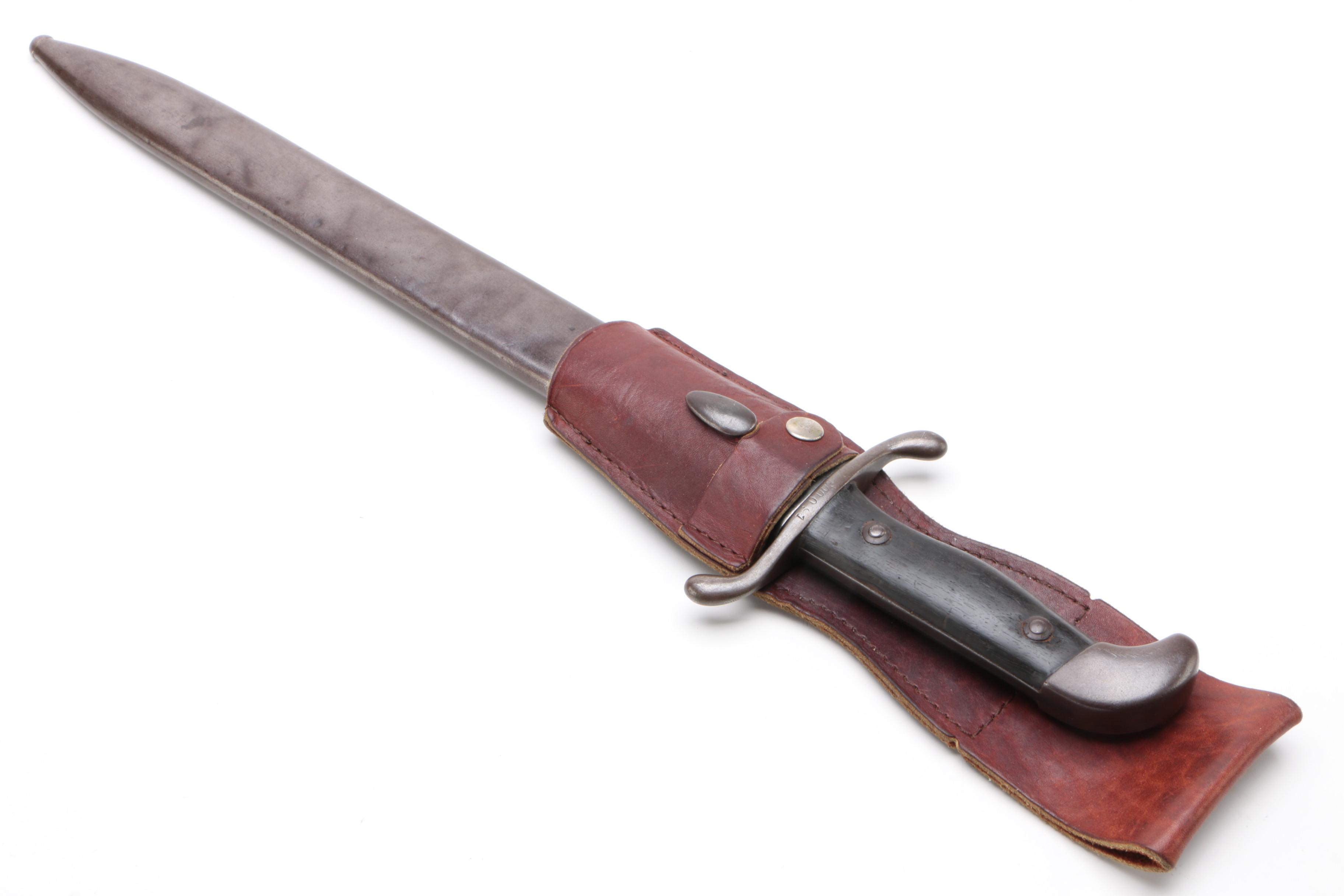 Argentine 1909 Bolo Machete Knife-Short Sword with Scabbard By Kirschbaum