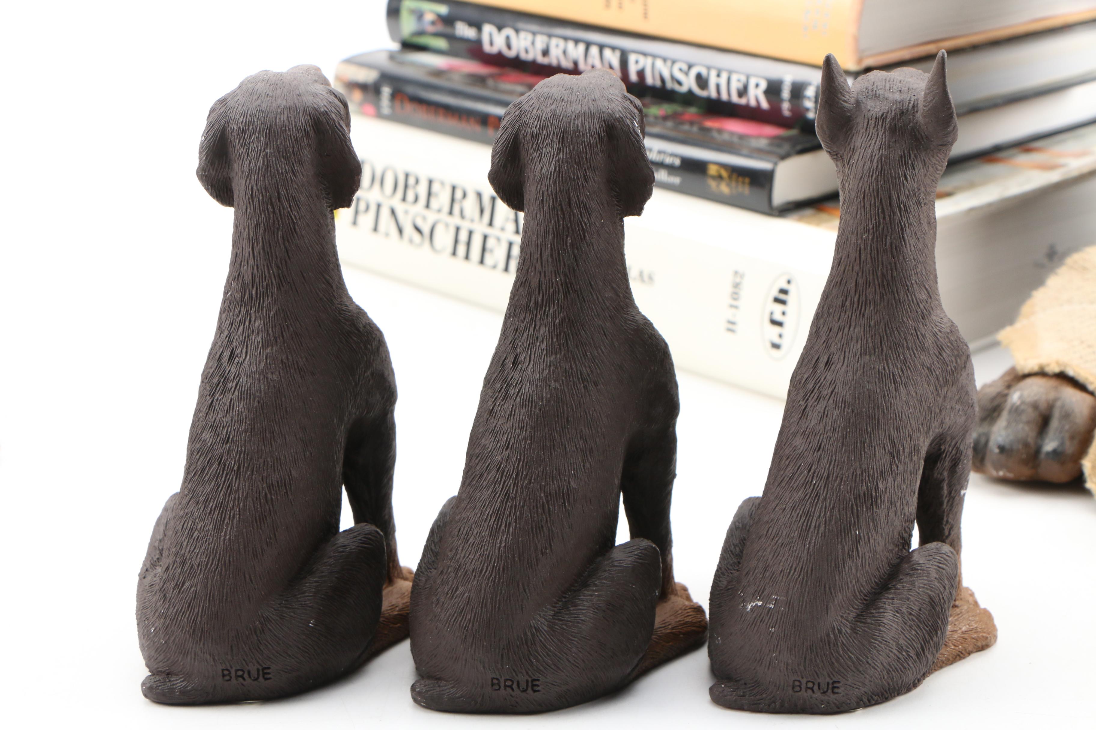 Doberman Pinscher Reference Books and Sandicast Resin Figurines
