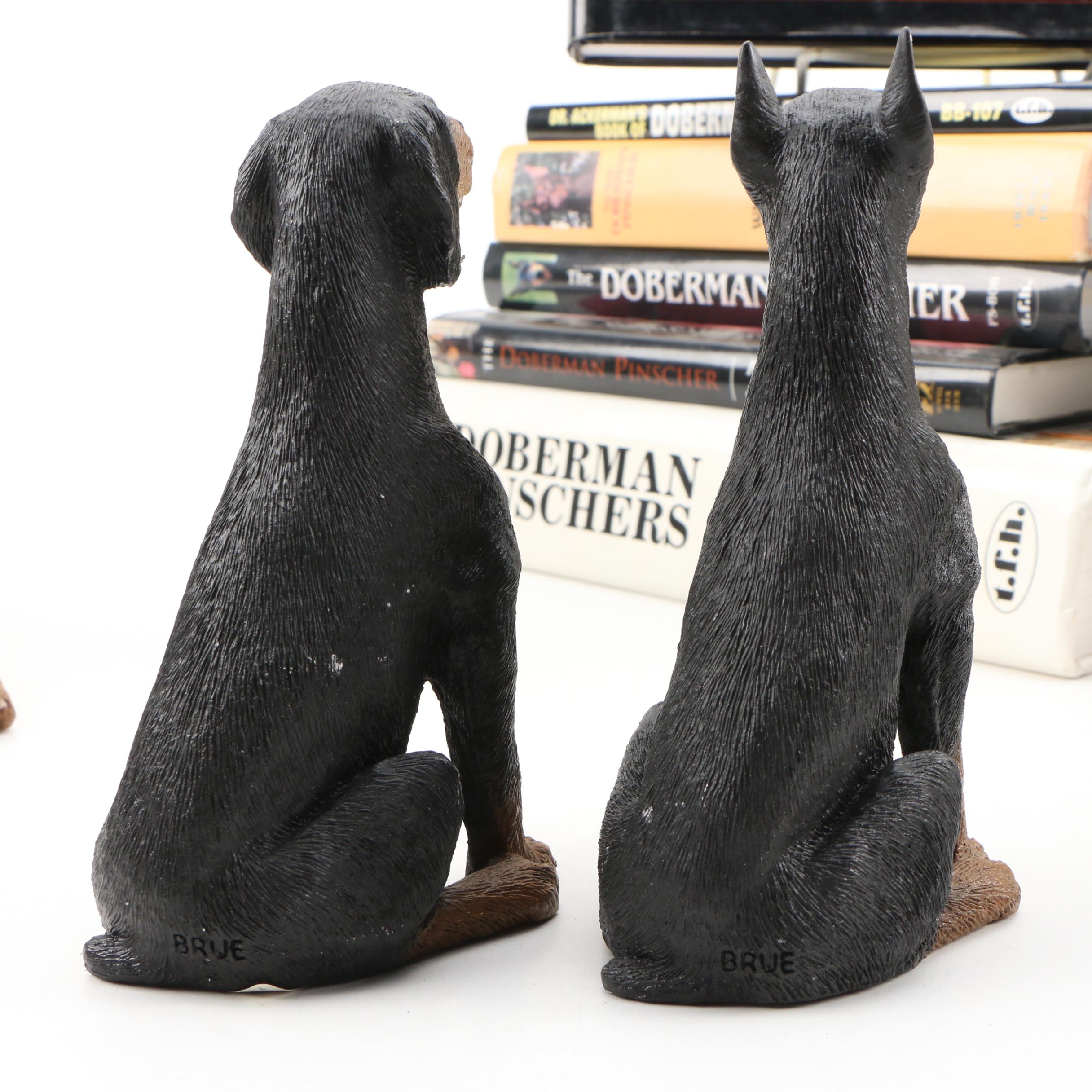 Doberman Pinscher Reference Books and Sandicast Resin Figurines