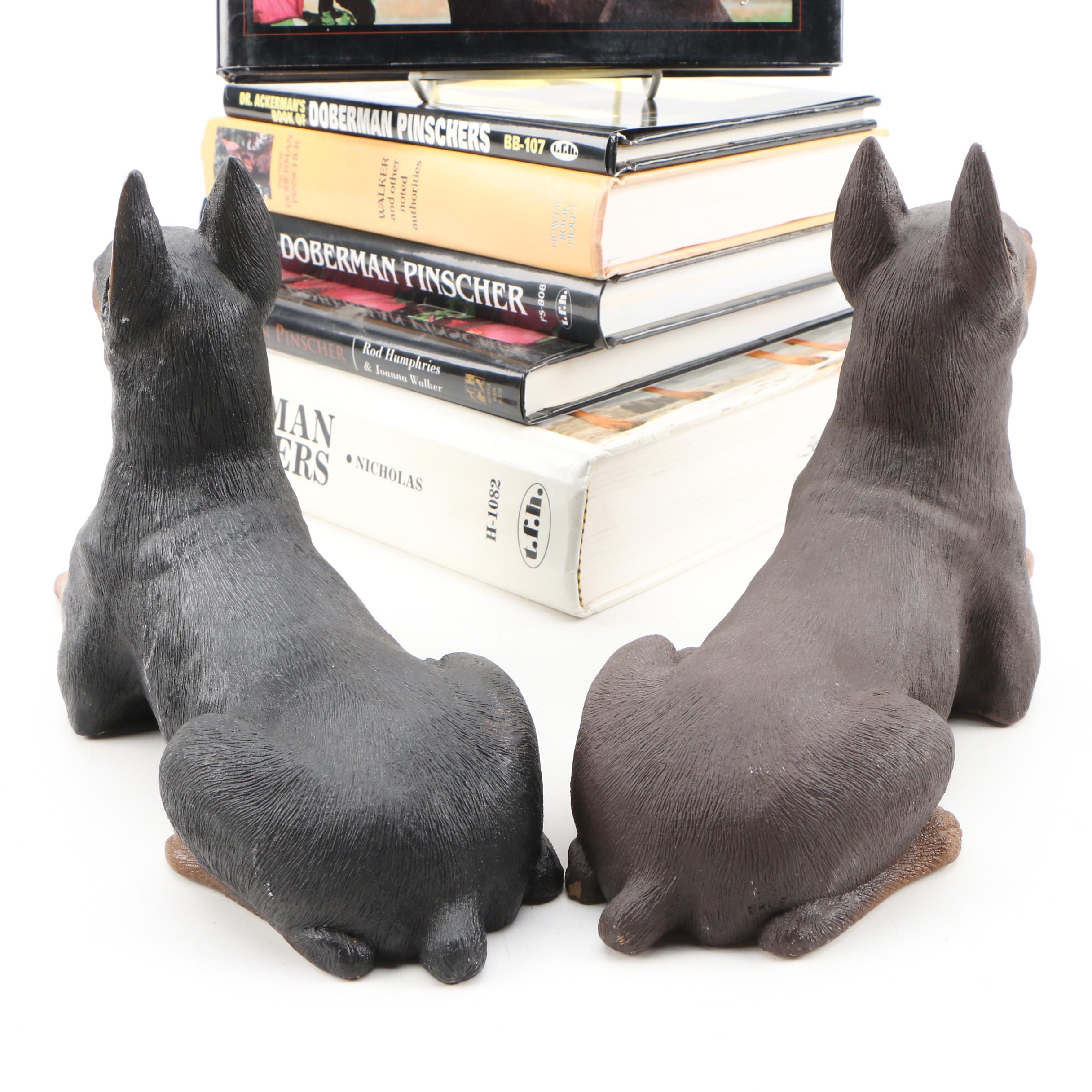 Doberman Pinscher Reference Books and Sandicast Resin Figurines