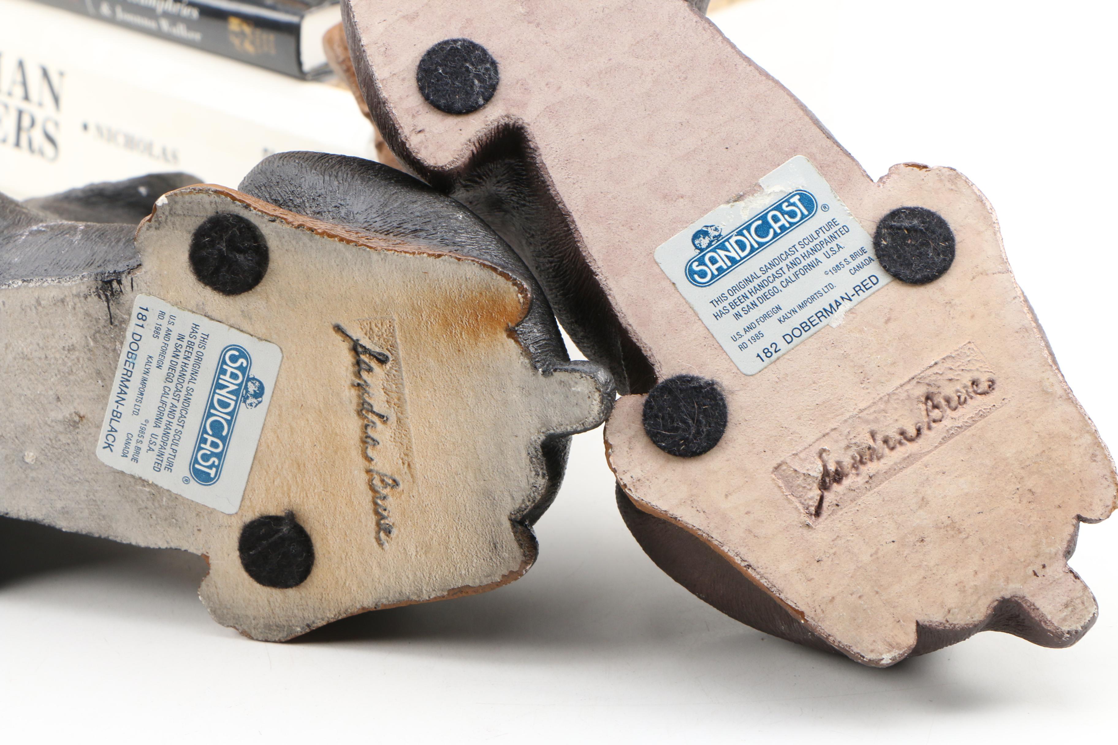 Doberman Pinscher Reference Books and Sandicast Resin Figurines