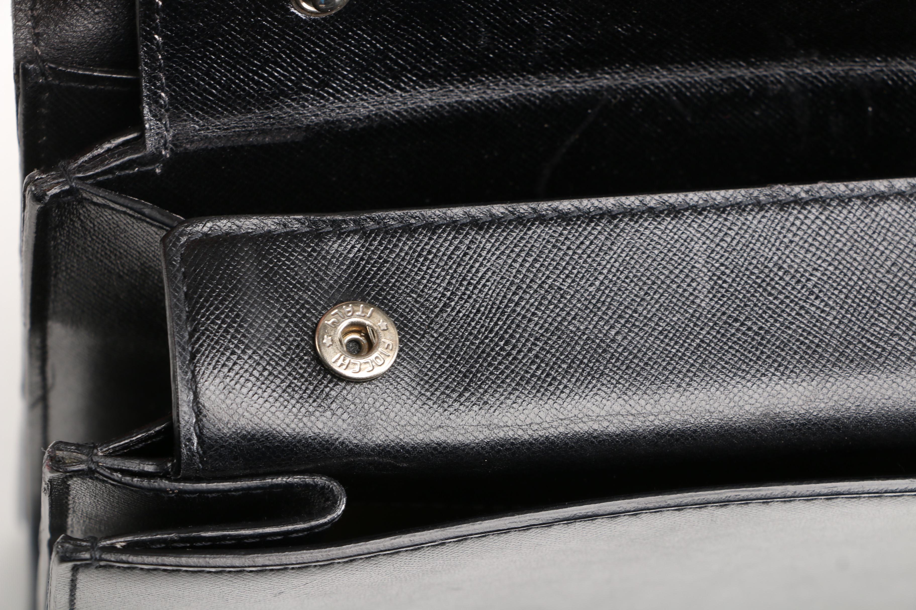 Prada Black Saffiano Leather Squeeze Lock Briefcase