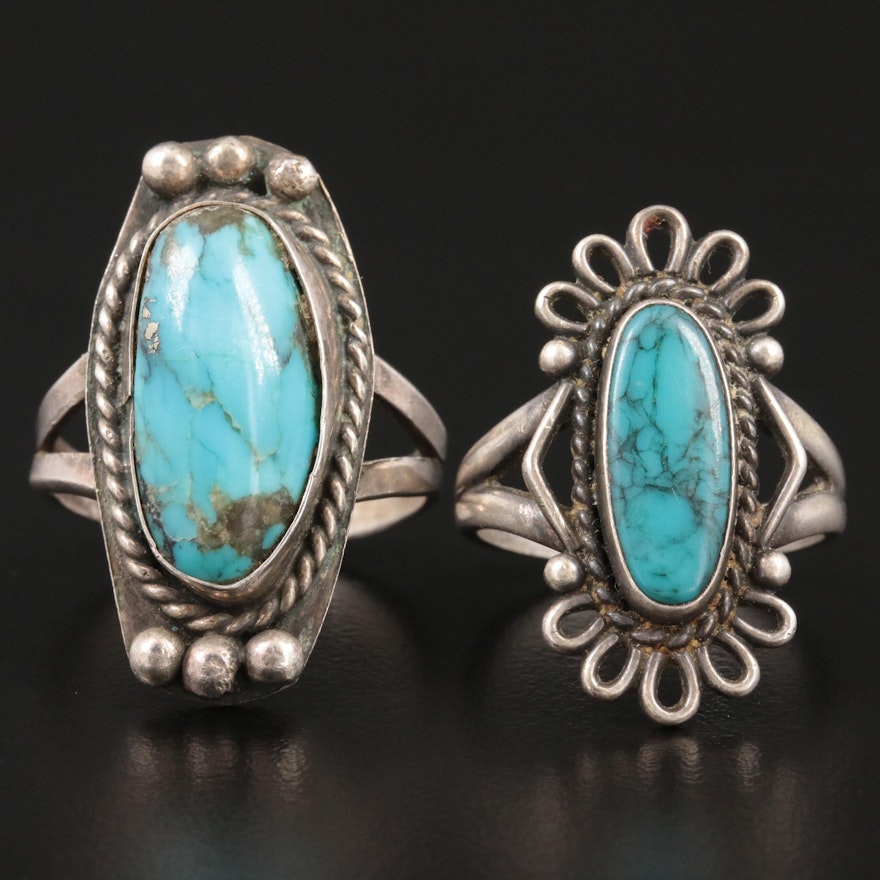 Southwestern Style Turquoise Rings