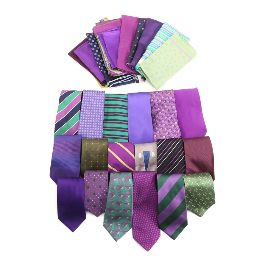 Dunhill, Brooks Brothers, Paul Stuart with Other Neckties and Pocket Squares