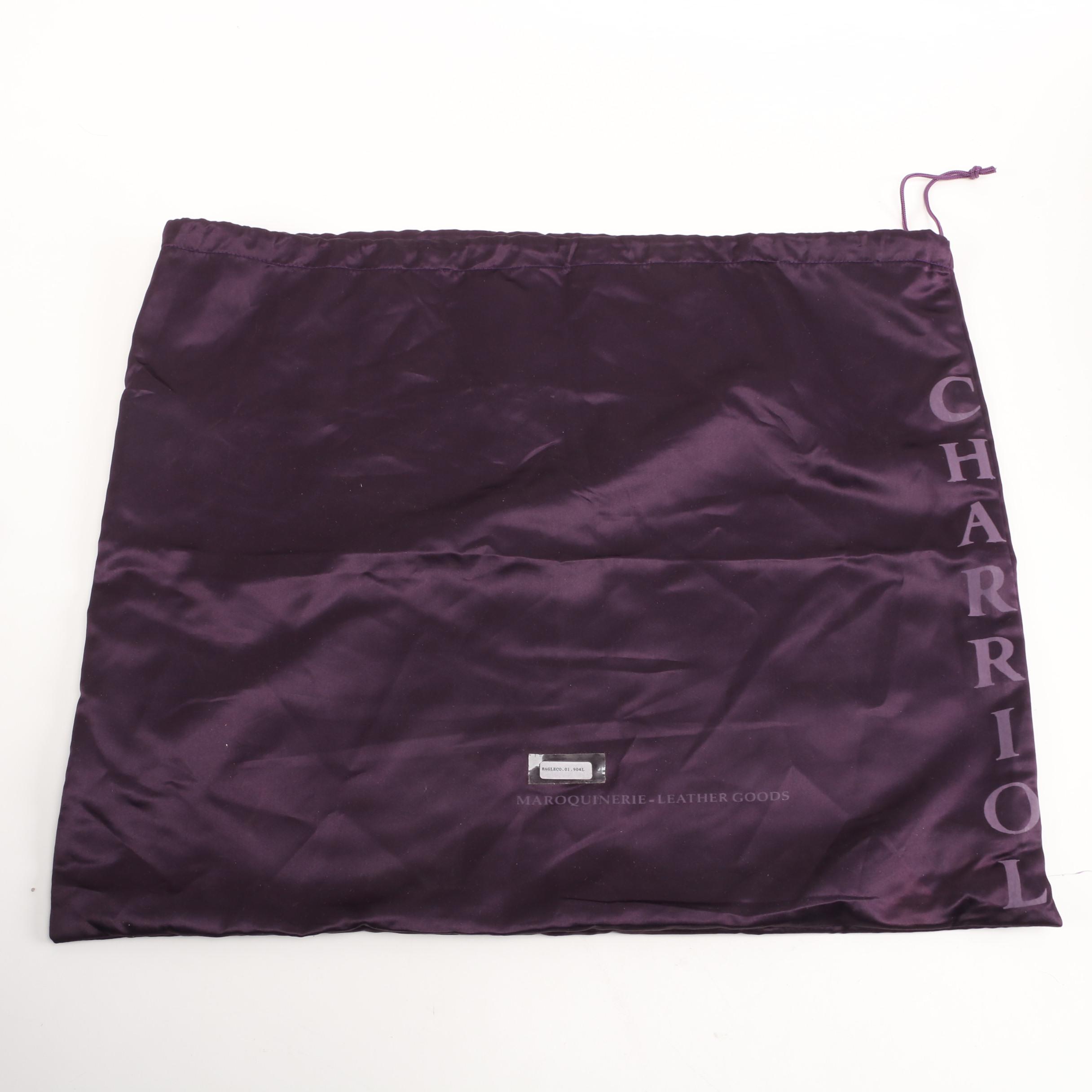 Charriol Black Leather and Snakeskin Large Aquarius Tote