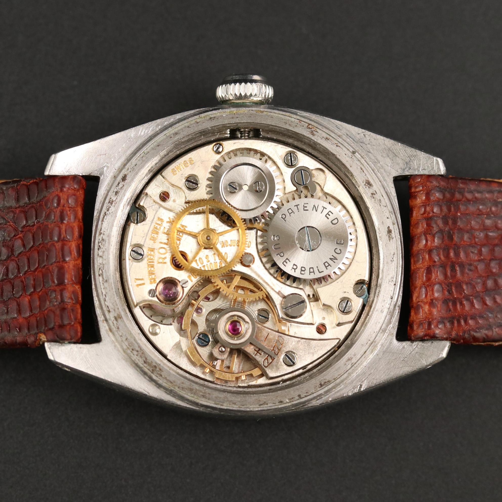 Rolex Oyster "Army" Stainless Steel Watch, Circa 1940