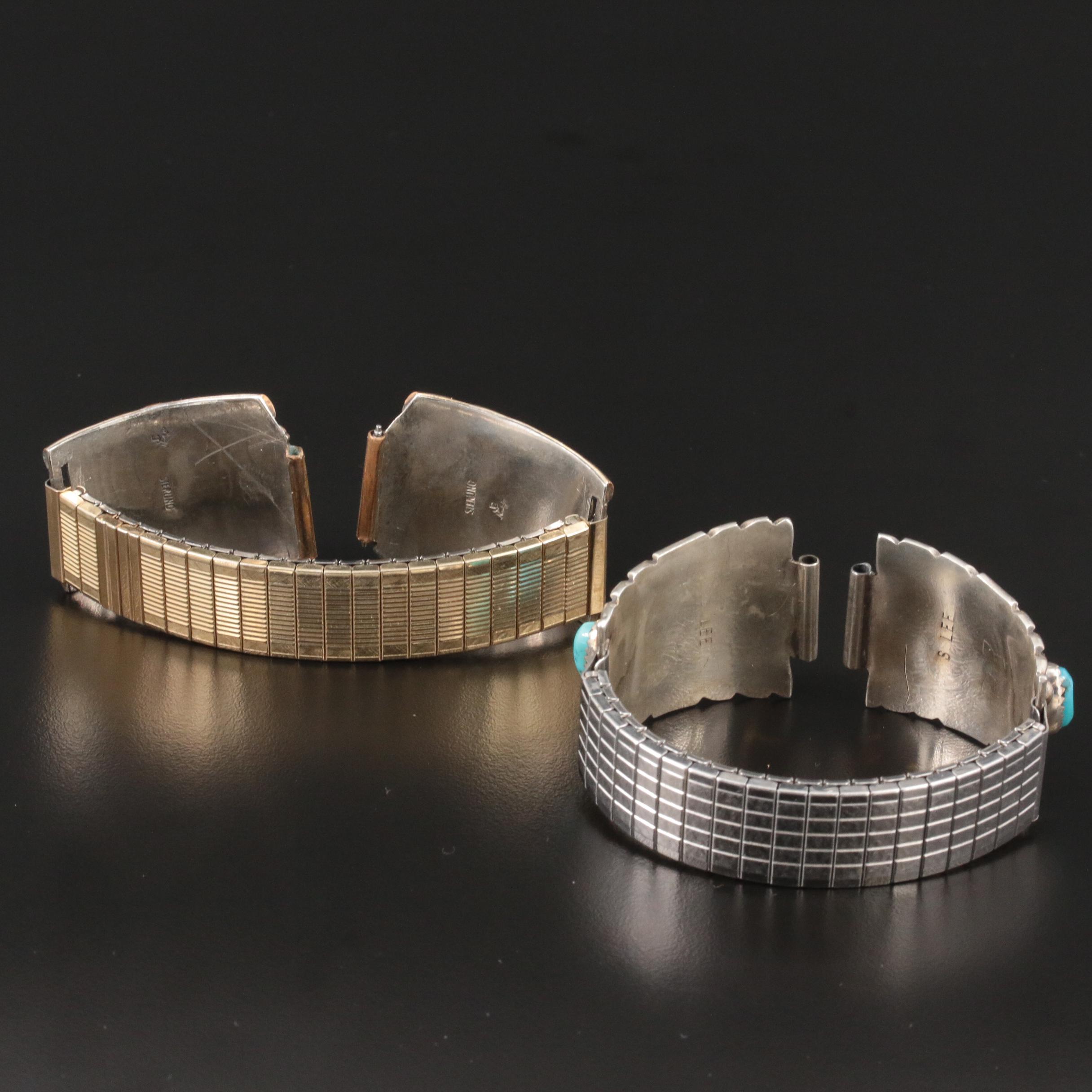 Sterling Turquoise and Bear Claw Watch Bands Featuring Stan Lee Navajo Diné