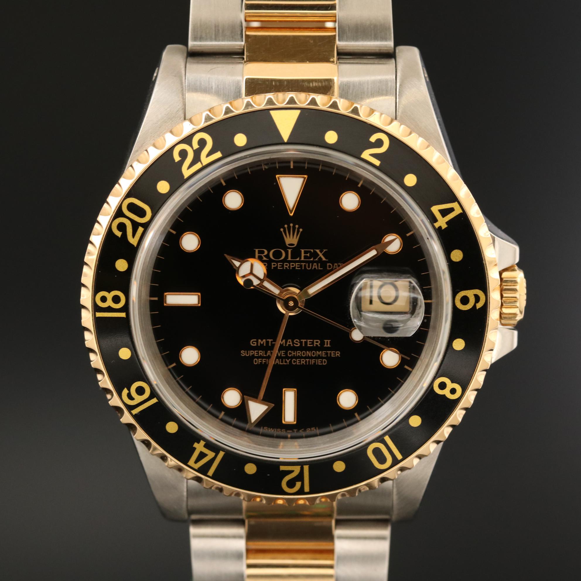 Rolex GMT-Master II 18K Gold and Stainless Steel Automatic Watch, 1995