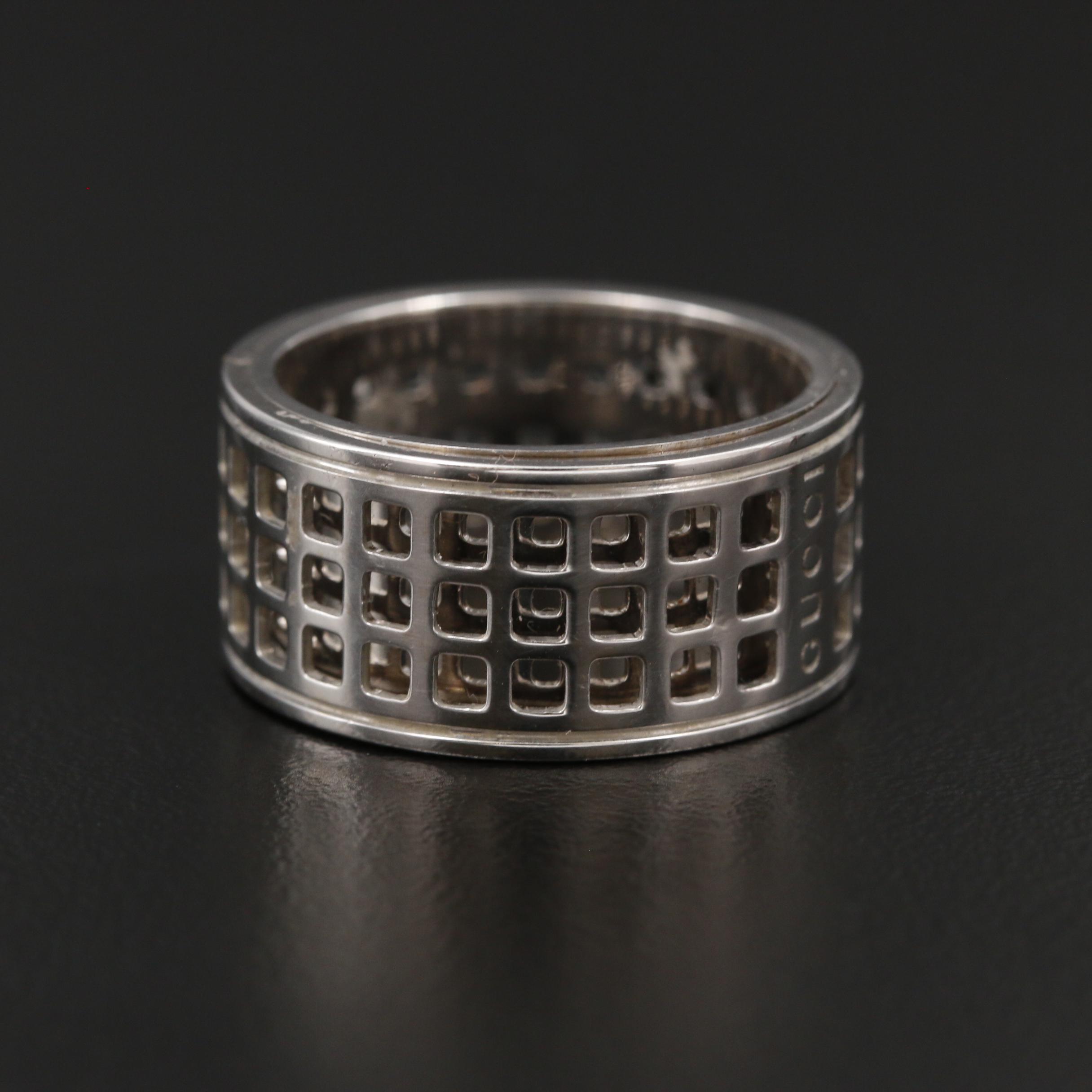 Gucci 18K White Gold Spinner Ring