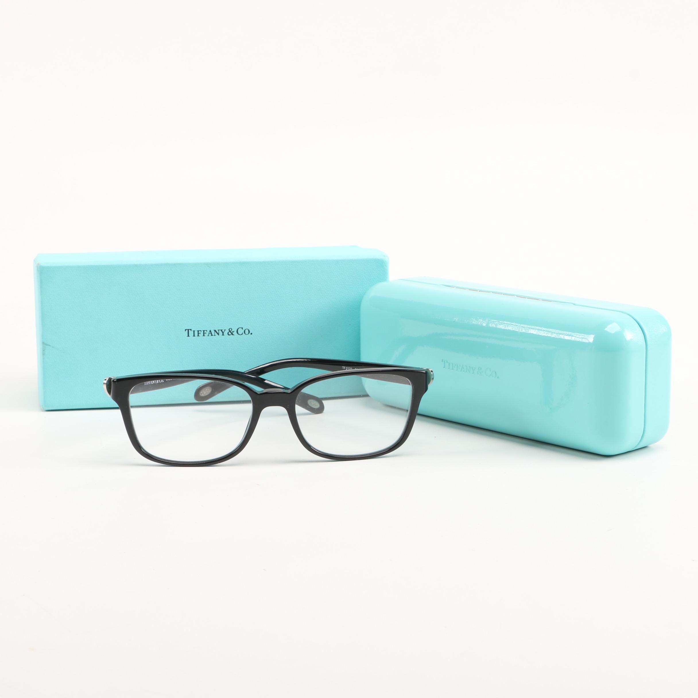 Tiffany & Co. TF2122 Black Eyeglass Frames with Case and Box