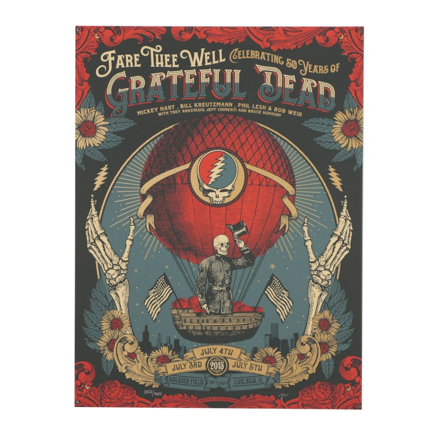 Limited Edition Signed Grateful Dead Poster, 2015