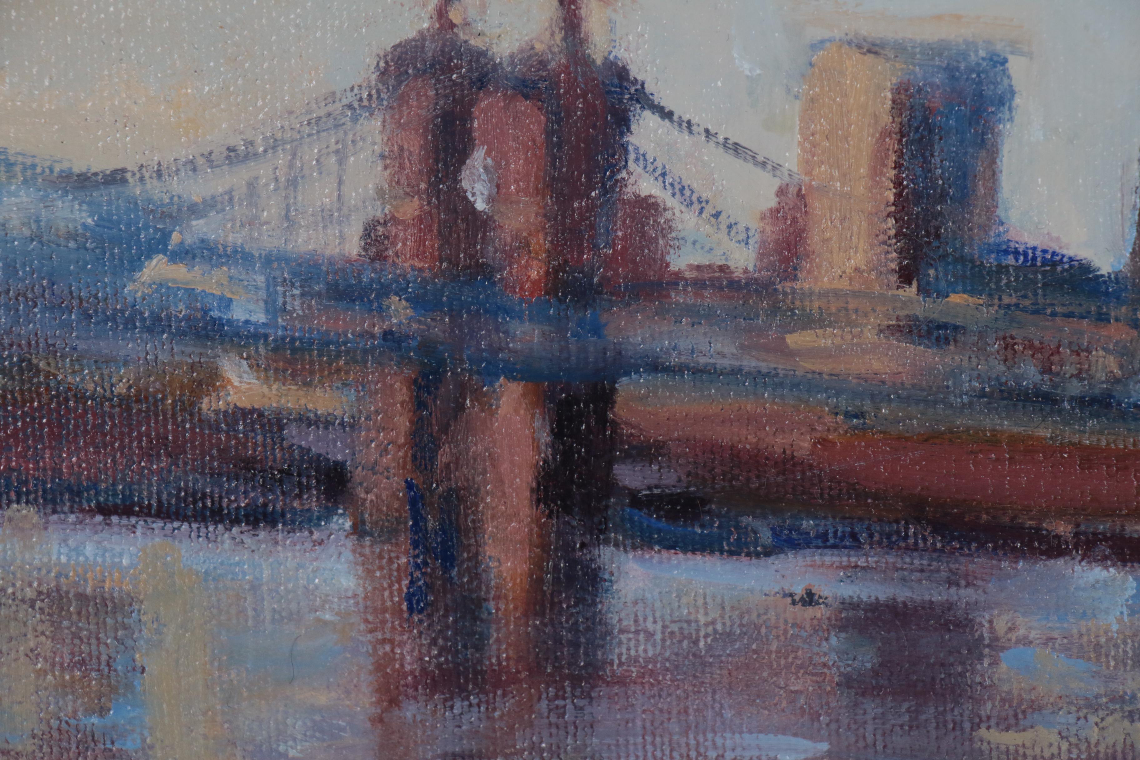 Robert Hebenstreit Oil Painting of Cincinnati Skyline