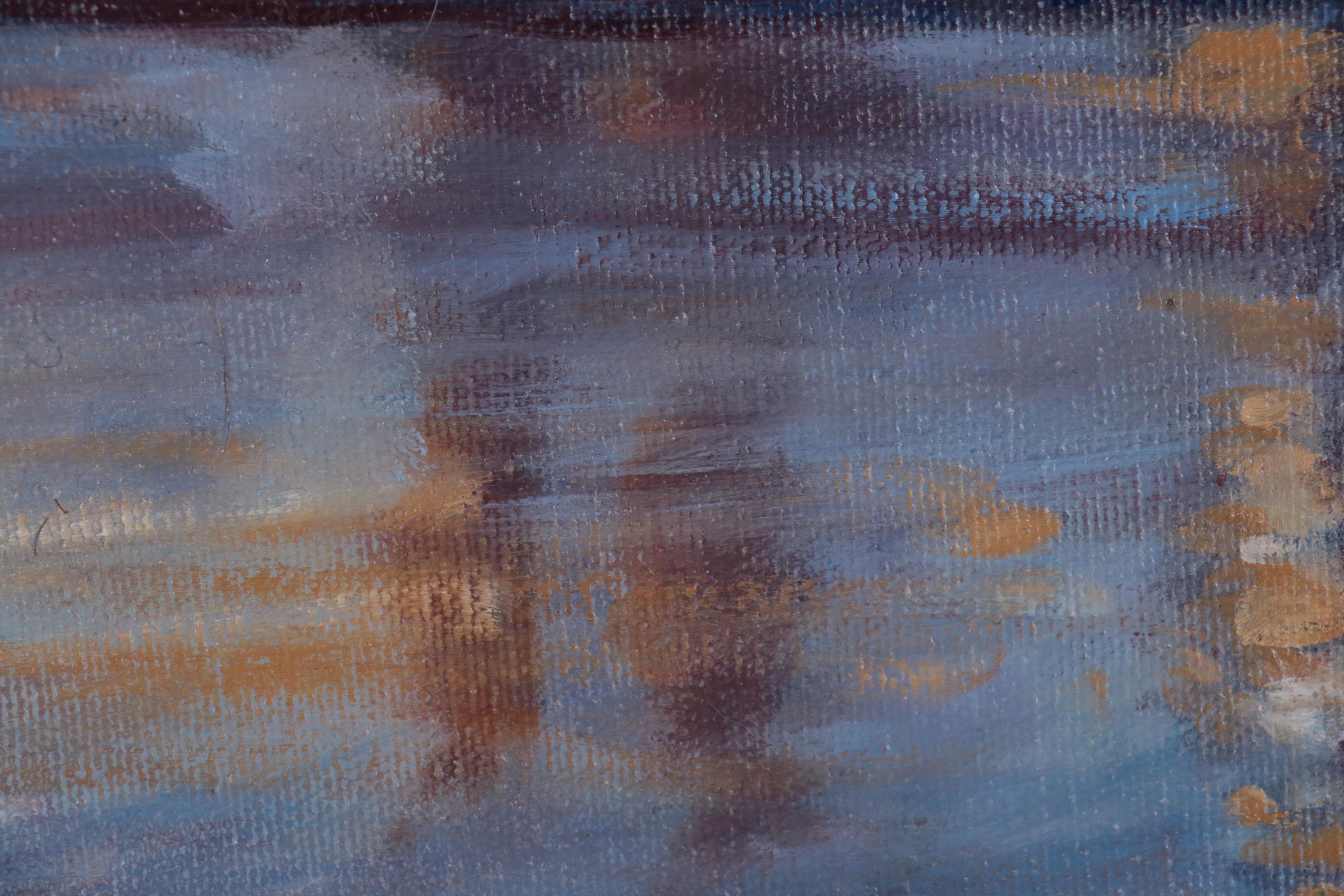 Robert Hebenstreit Oil Painting of Cincinnati Skyline