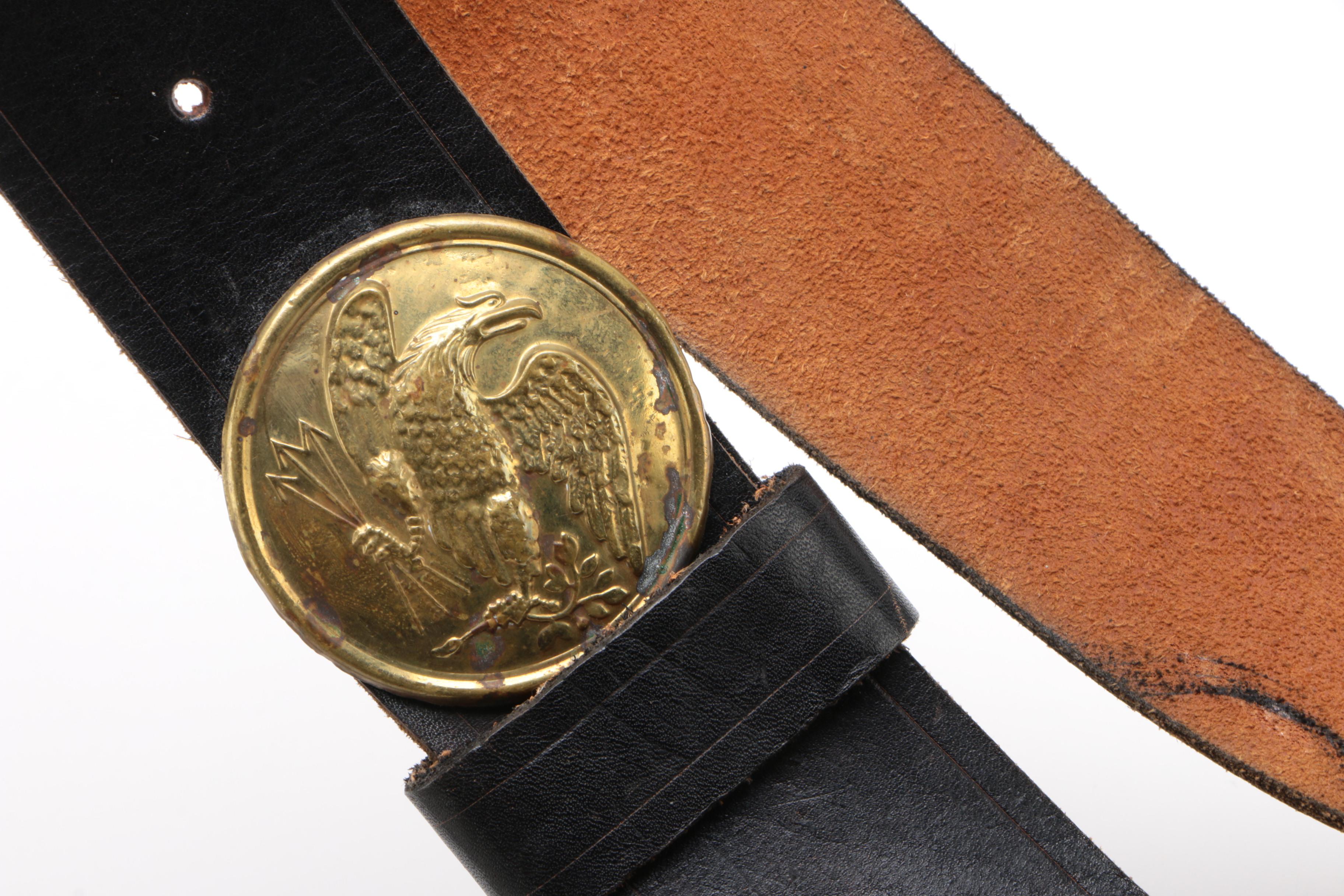 "M1840" Musician's Civil War Sword with Scabbard and Leather Belt, Replica