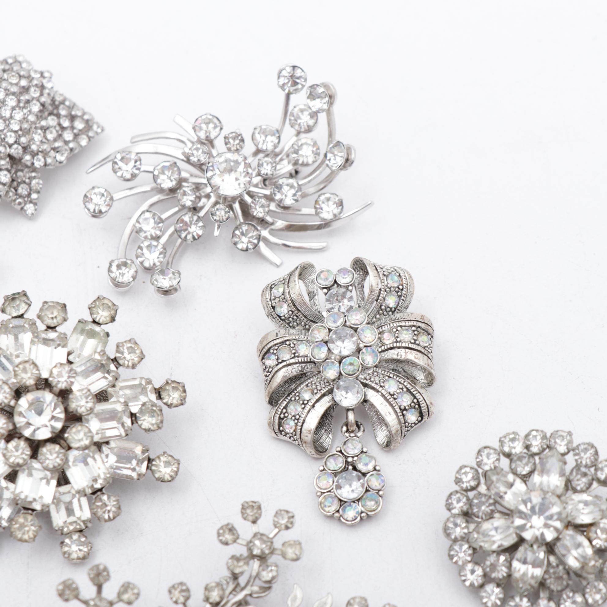 Vintage Rhinestone Brooch Collection