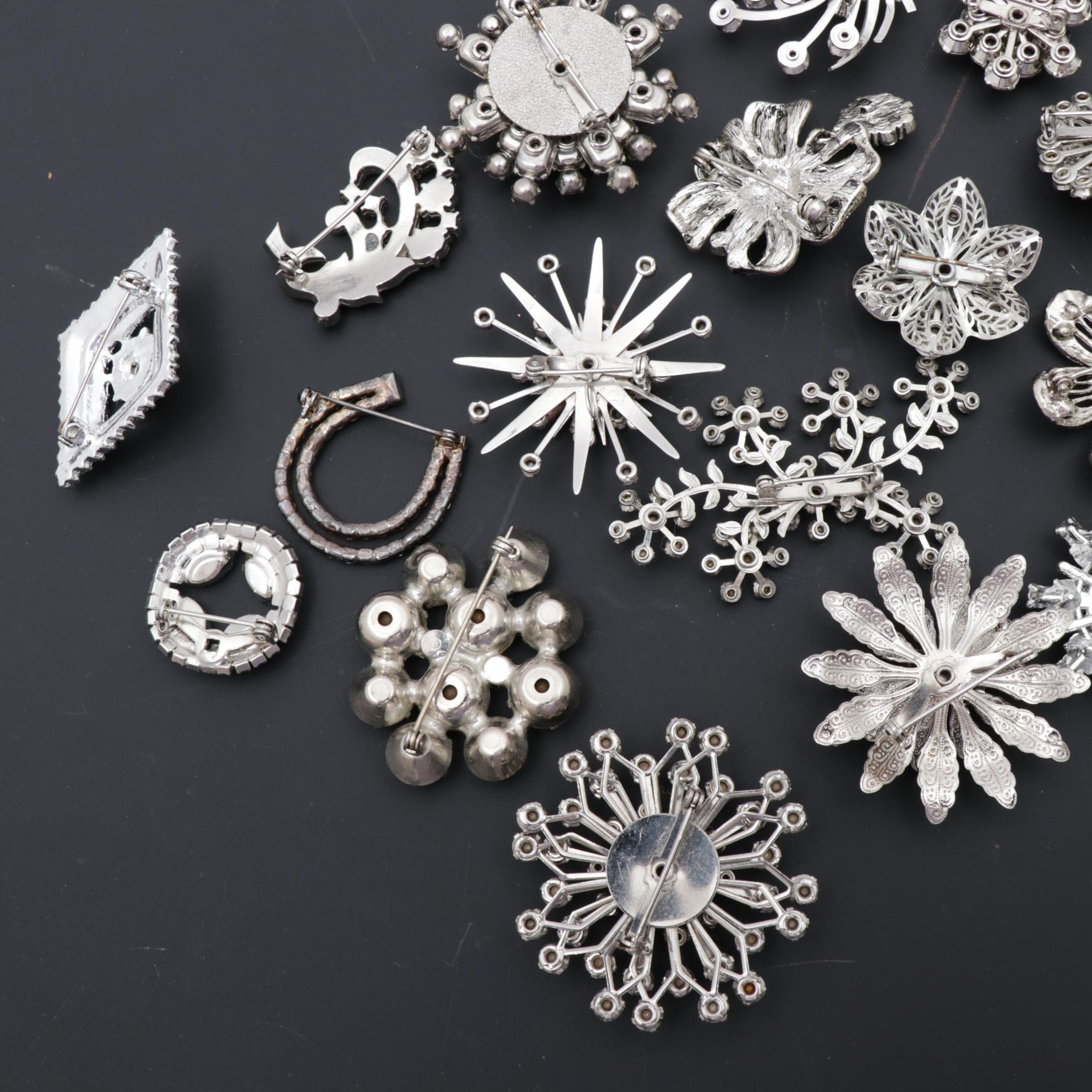 Vintage Rhinestone Brooch Collection