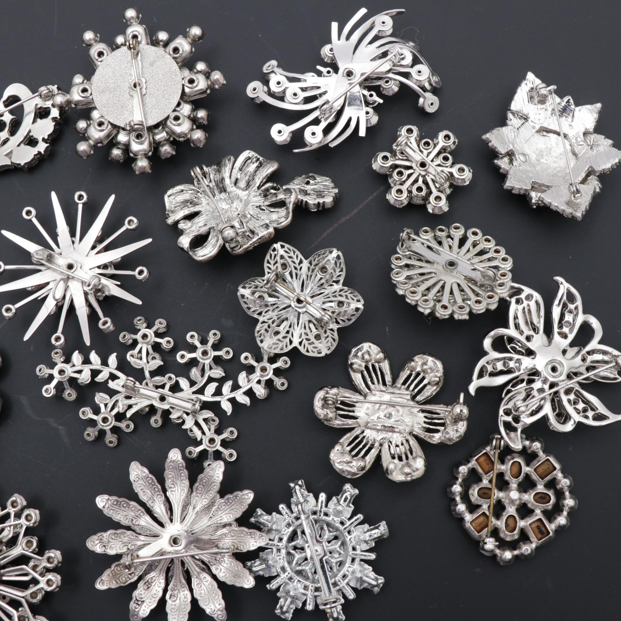 Vintage Rhinestone Brooch Collection