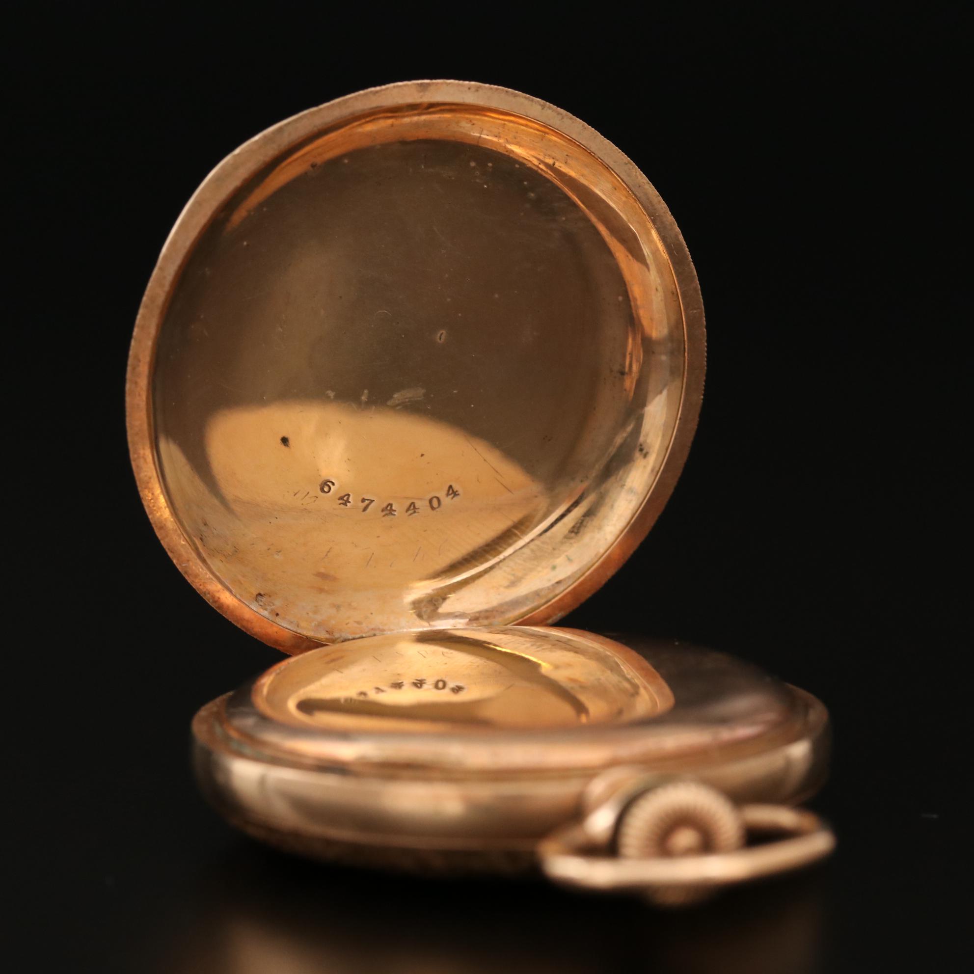 Antique South Bend Gold Filled Hunter Case Pocket Watch, 1903