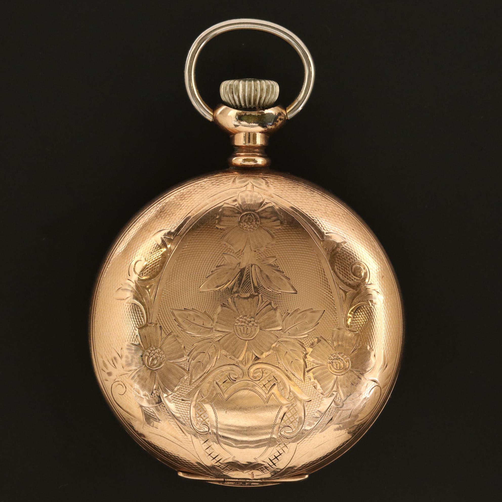 Antique Hampden Watch Co. Gold Filled Pocket Watch, 1902