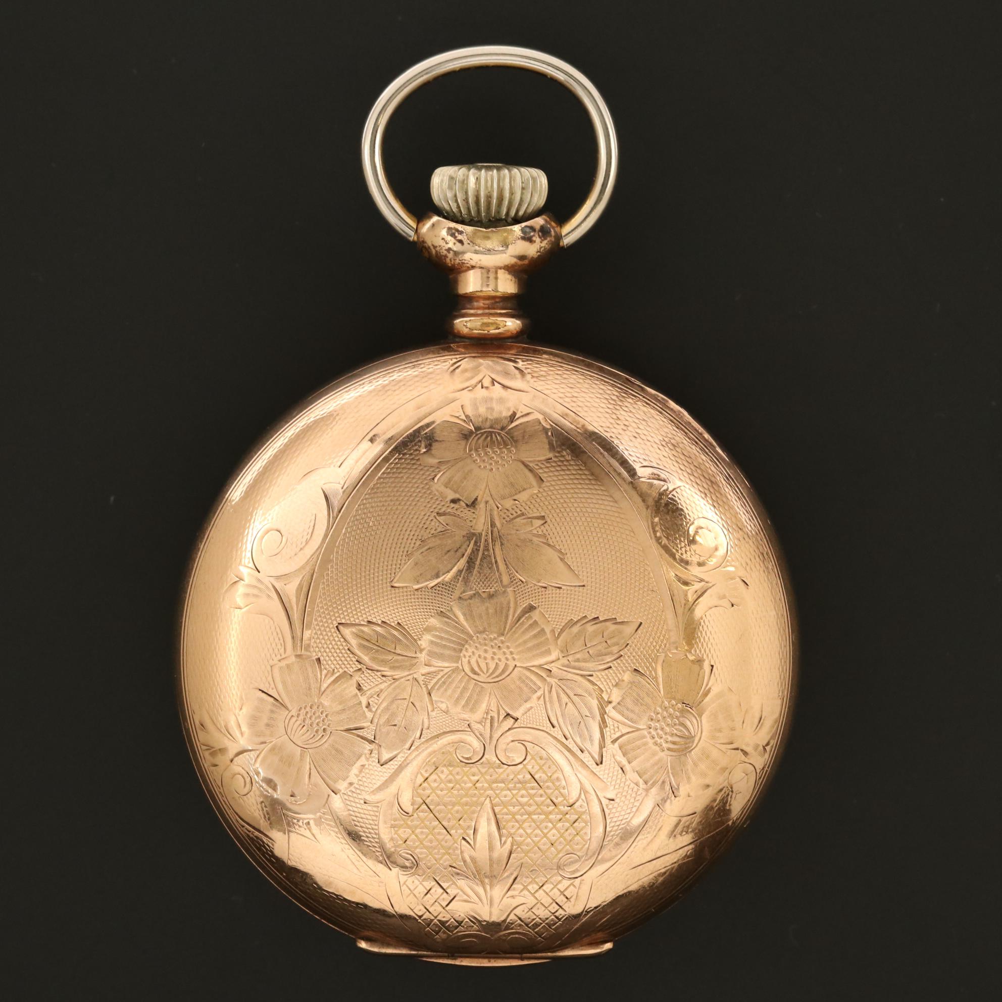 Antique Hampden Watch Co. Gold Filled Pocket Watch, 1902