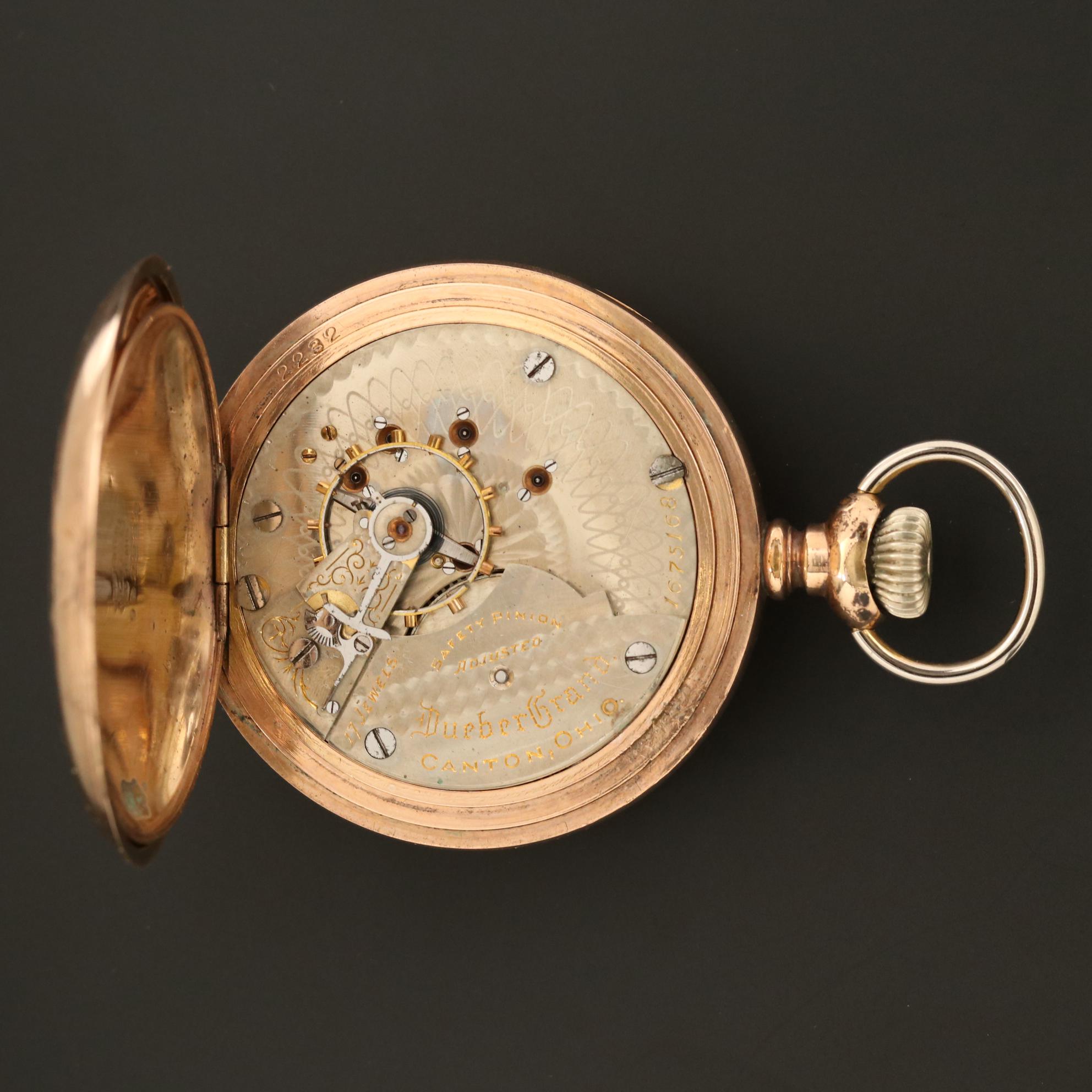 Antique Hampden Watch Co. Gold Filled Pocket Watch, 1902