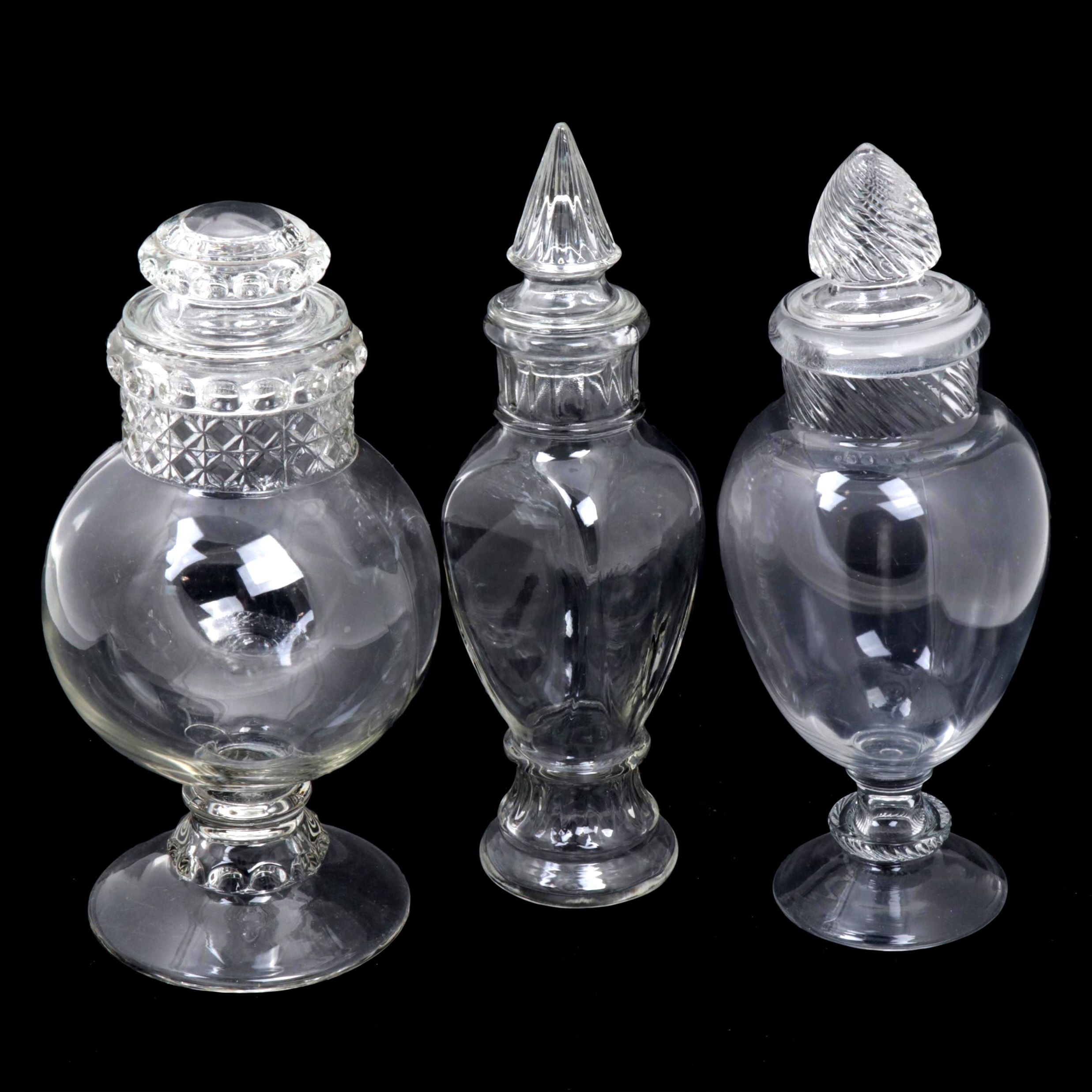 Glass Apothecary Display Jars, Early 20th Century