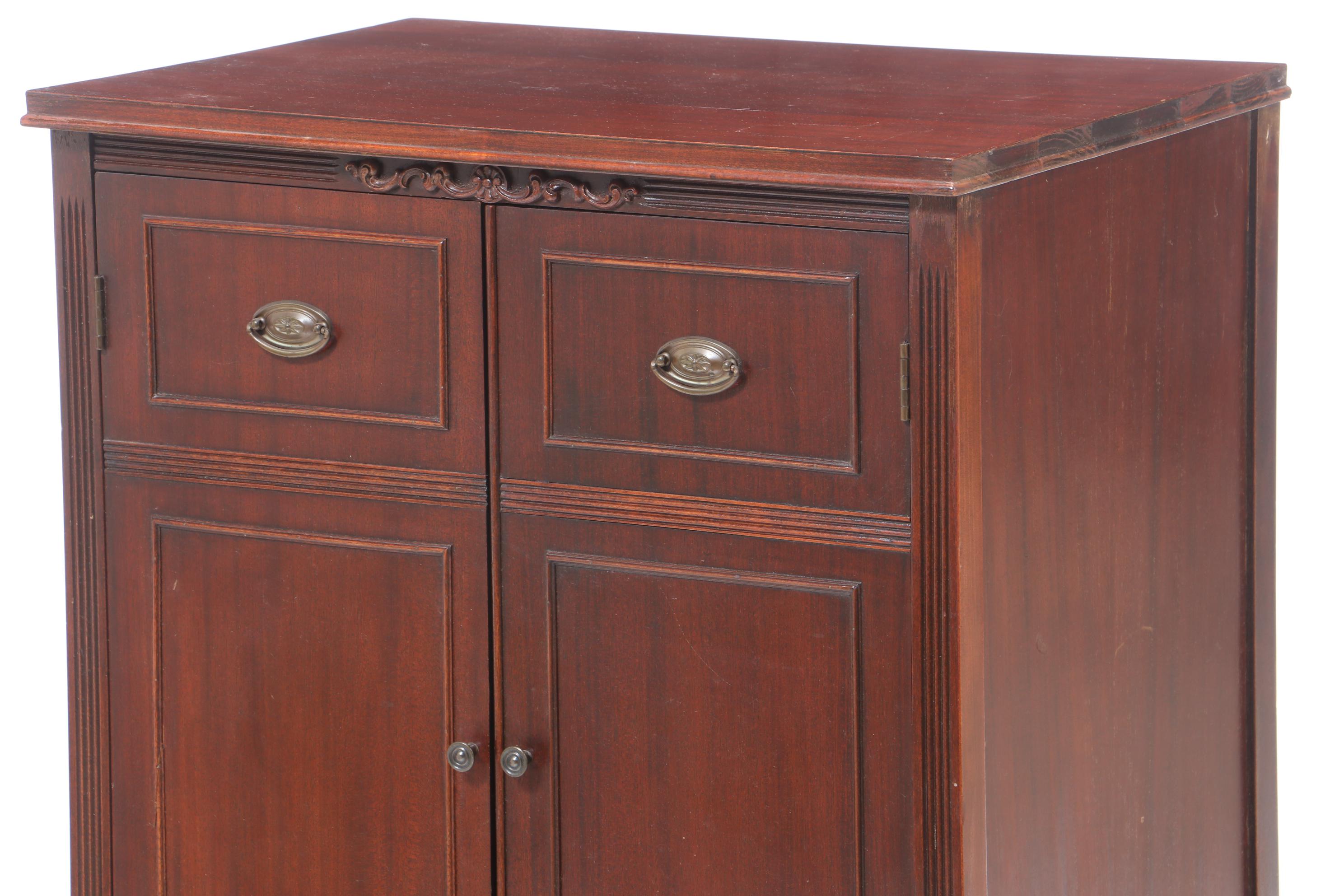 Duncan Phyfe Style Mahogany Record Cabinet, circa 1950