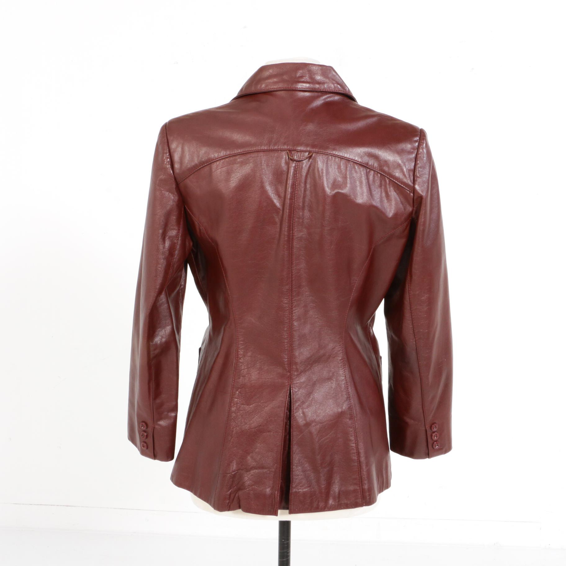 Etienne Aigner Leather Jacket and Woven Leather Handbag, Late 20th Century