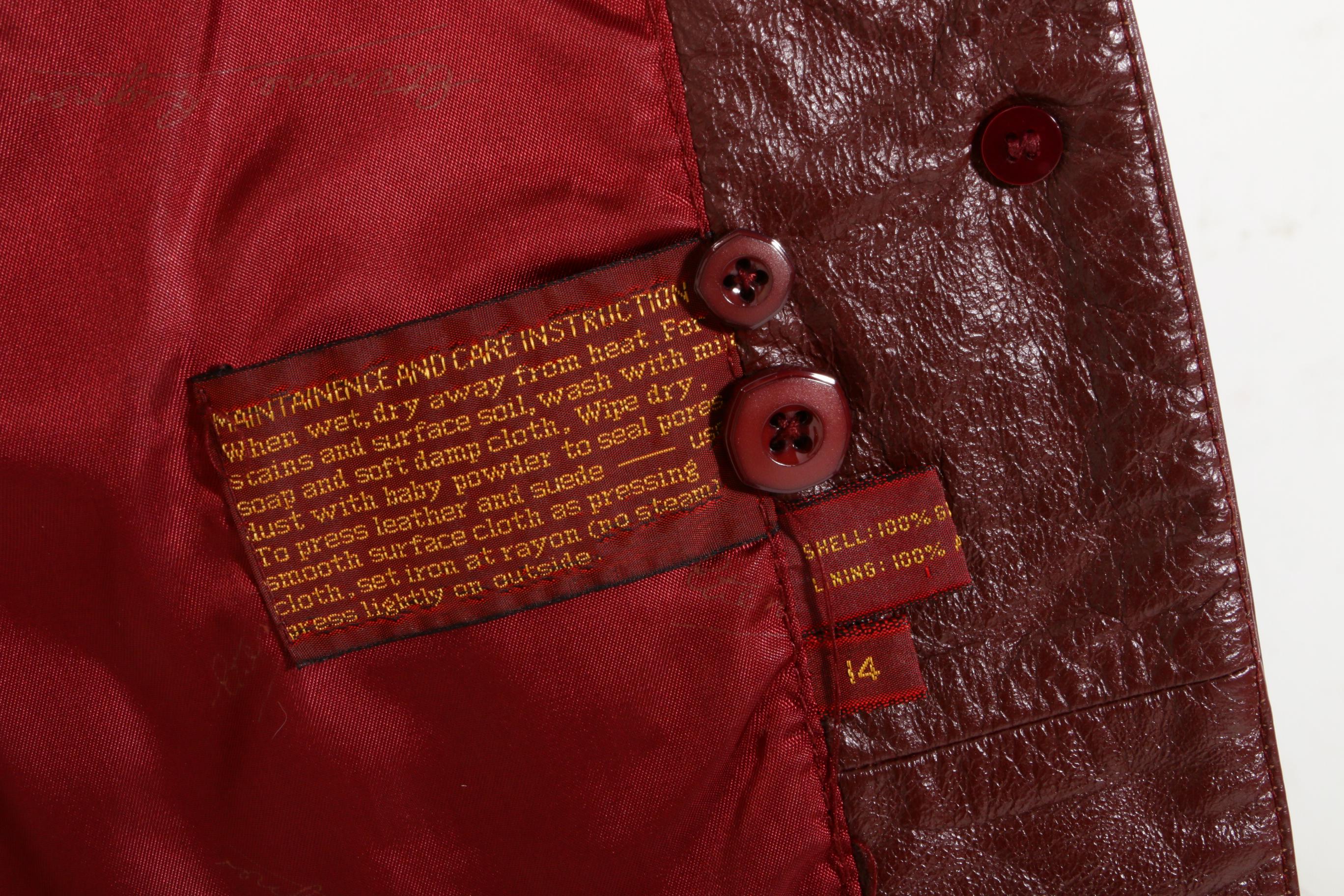 Etienne Aigner Leather Jacket and Woven Leather Handbag, Late 20th Century