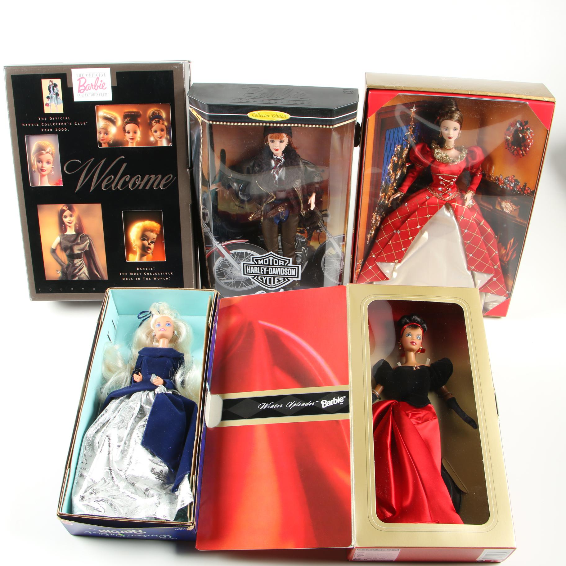 Mattel Barbie Harley-Davidson Doll, Winter Splendor Doll and Others
