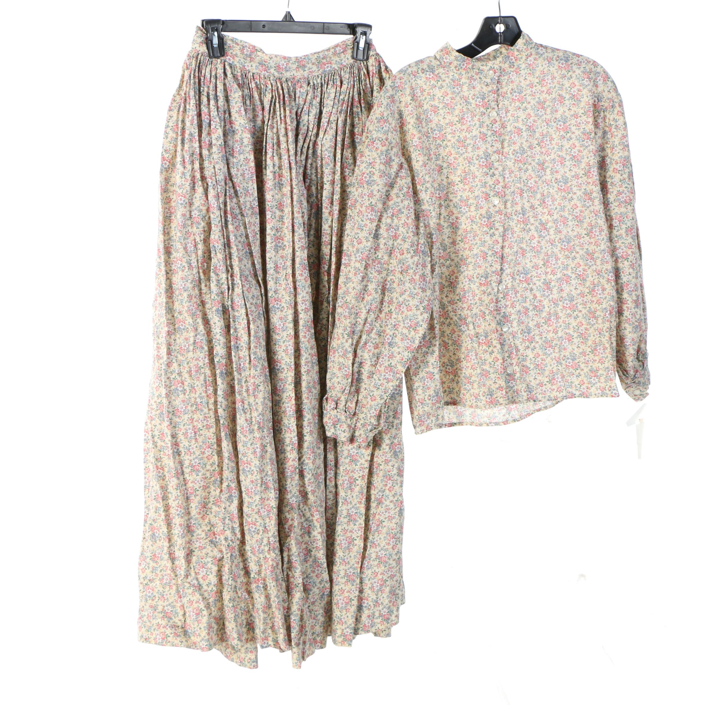 Reenactment Civil War Camp and Day Dresses with Hoop Skirt