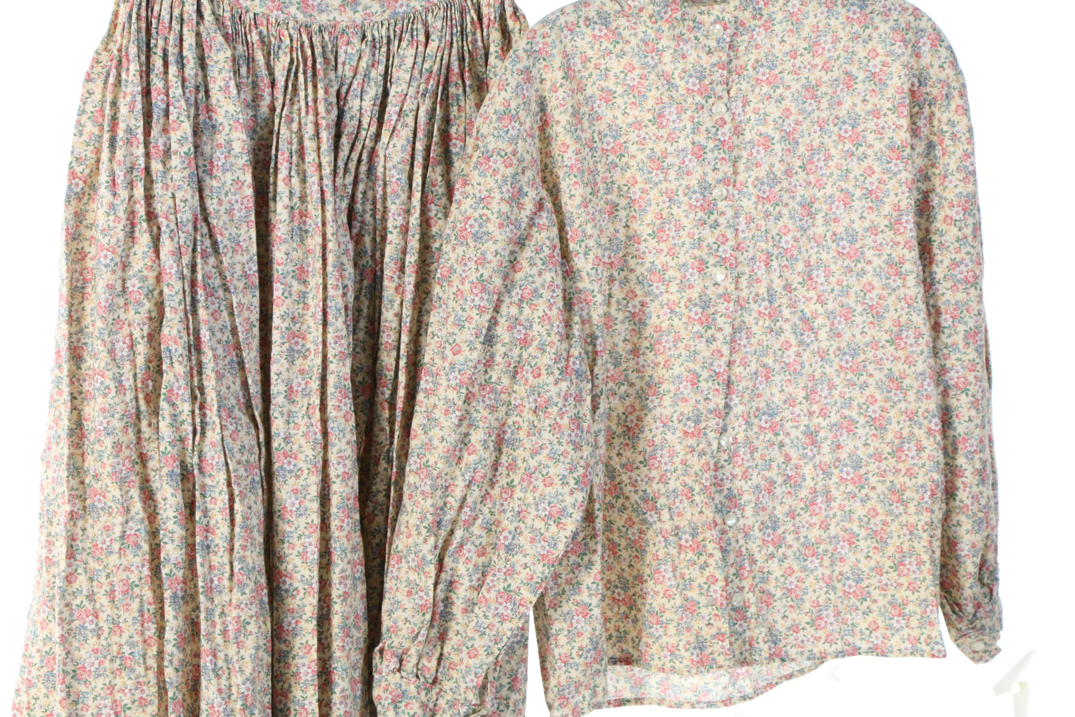 Reenactment Civil War Camp and Day Dresses with Hoop Skirt