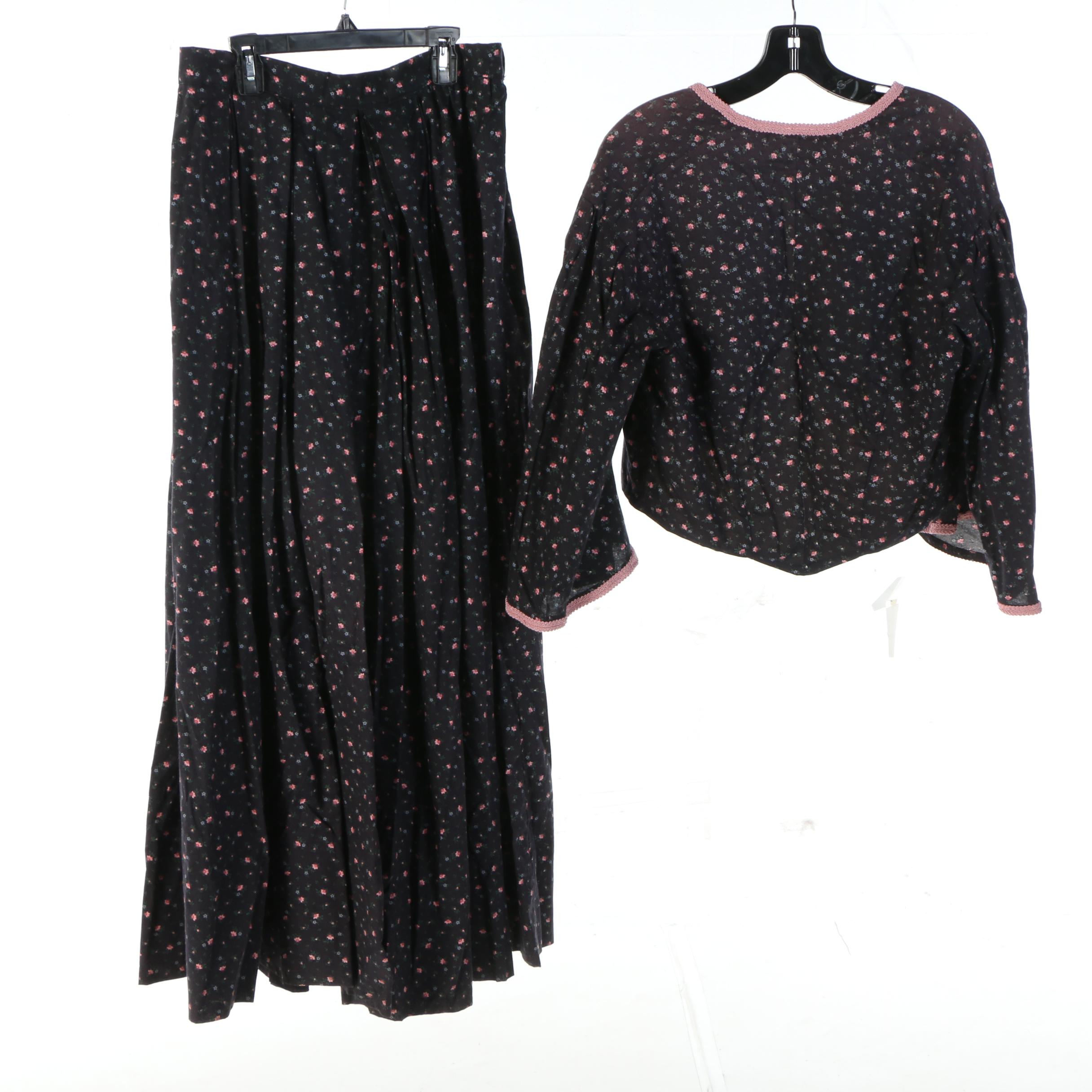 Reenactment Civil War Camp and Day Dresses with Hoop Skirt