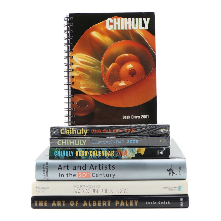 "Sourcebook of Modern Furniture" with Other Art Books and Chihuly Desk Calendars