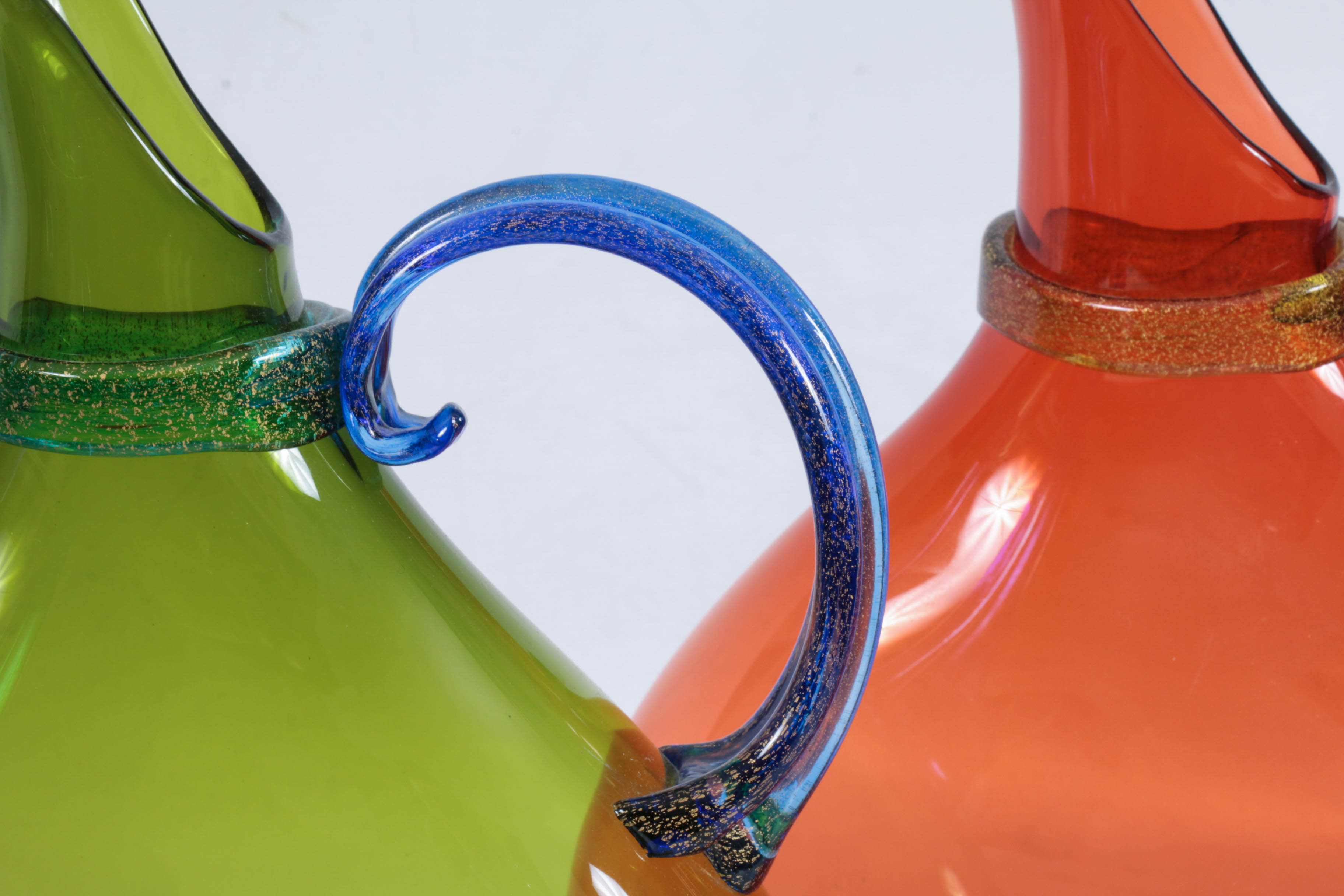 Vetro Vero Hand-Blown Art Glass Pitchers Designed by Michael Schunke