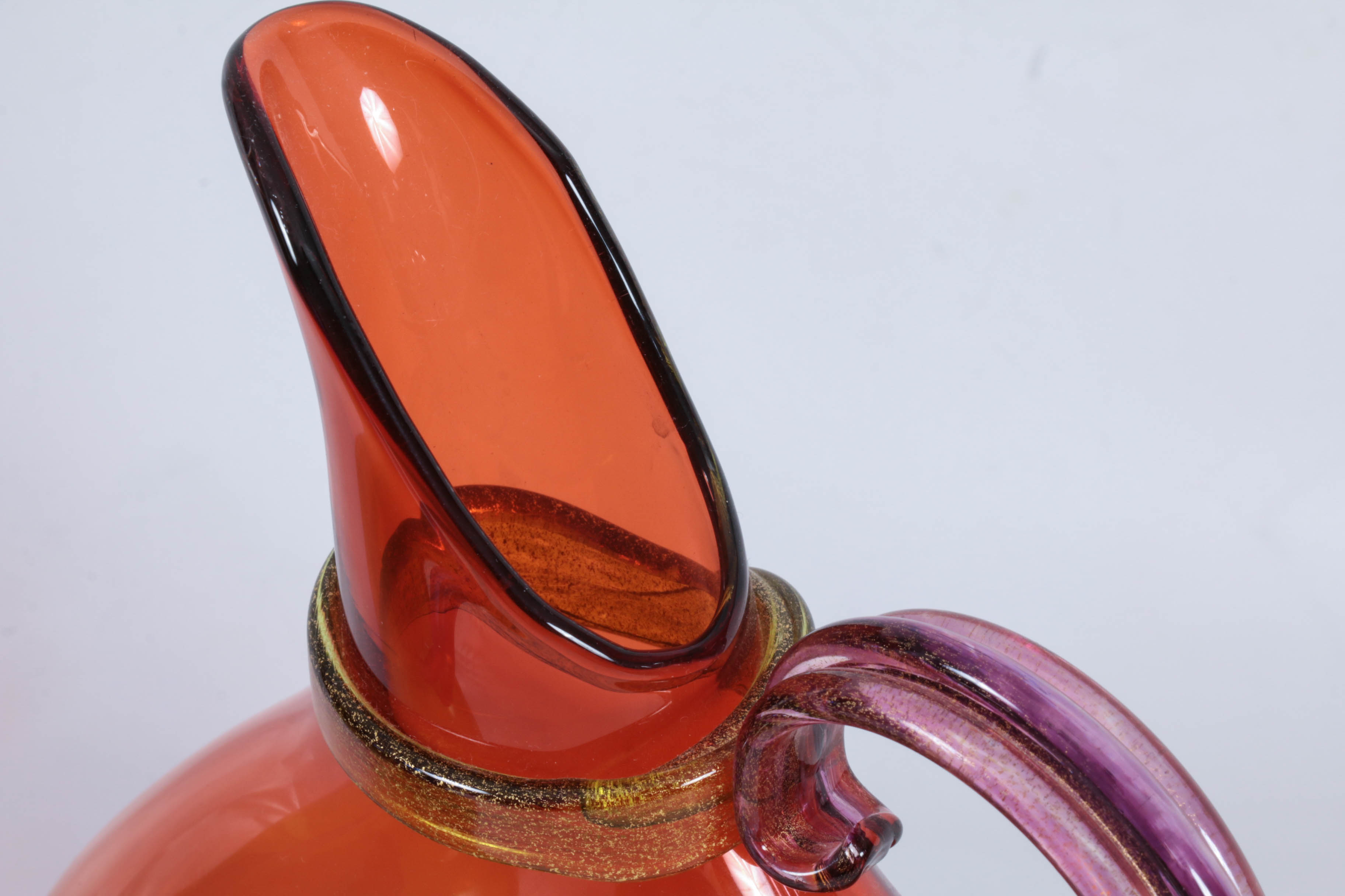 Vetro Vero Hand-Blown Art Glass Pitchers Designed by Michael Schunke