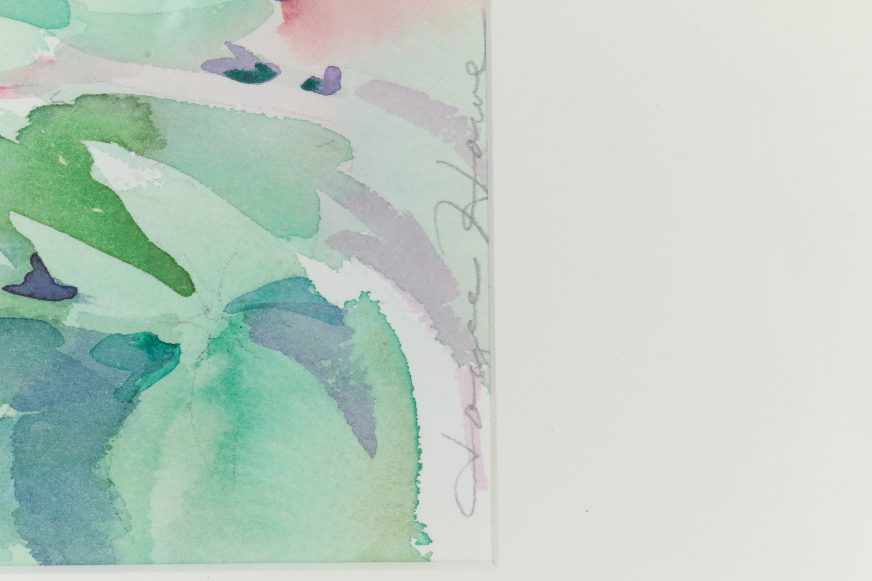 Joyce Howe Watercolor Painting of White Flowers